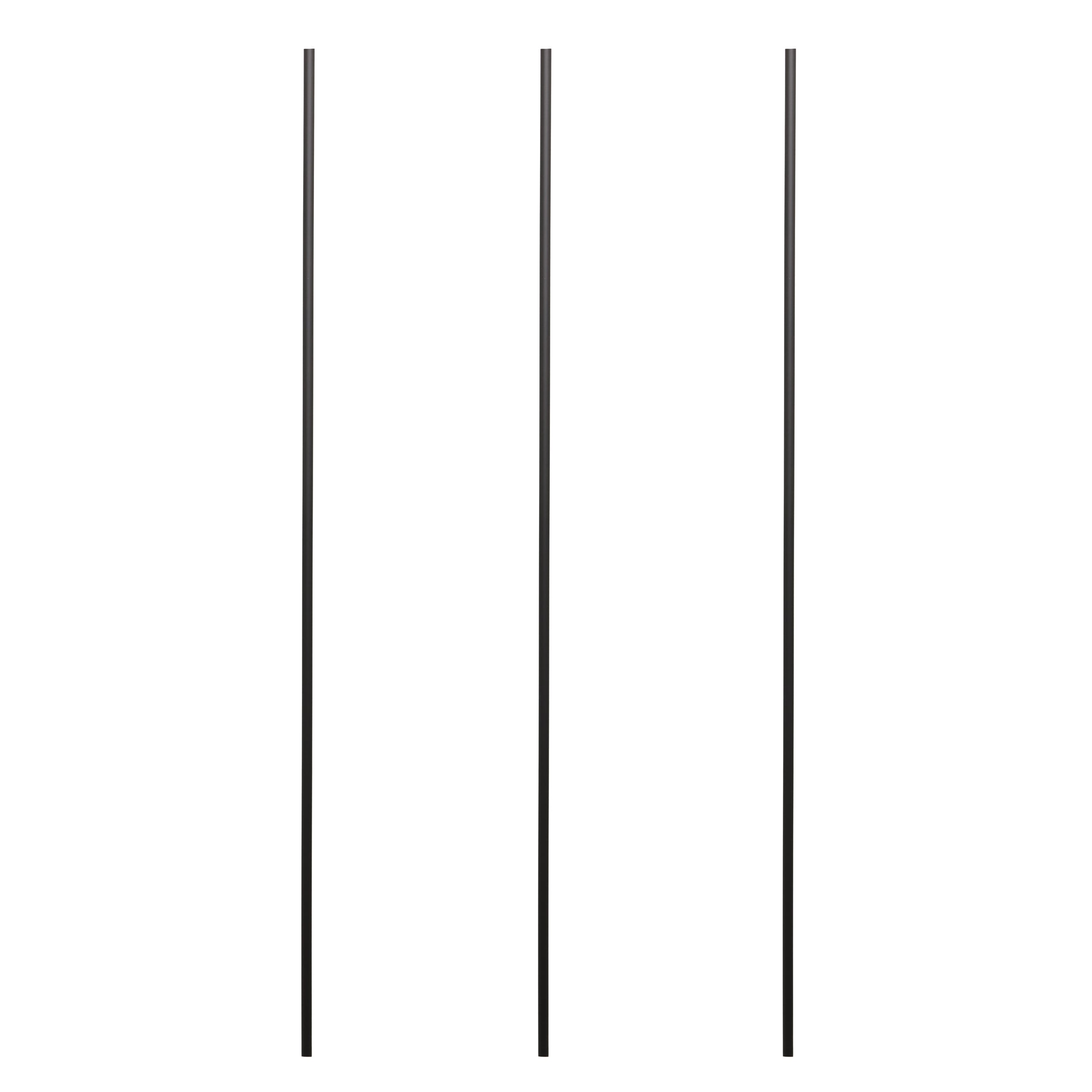 RELIABILT WG2GR01SB96 96-in x 0.625-in Satin Black Wrought Iron Stair Baluster (3-Pack)