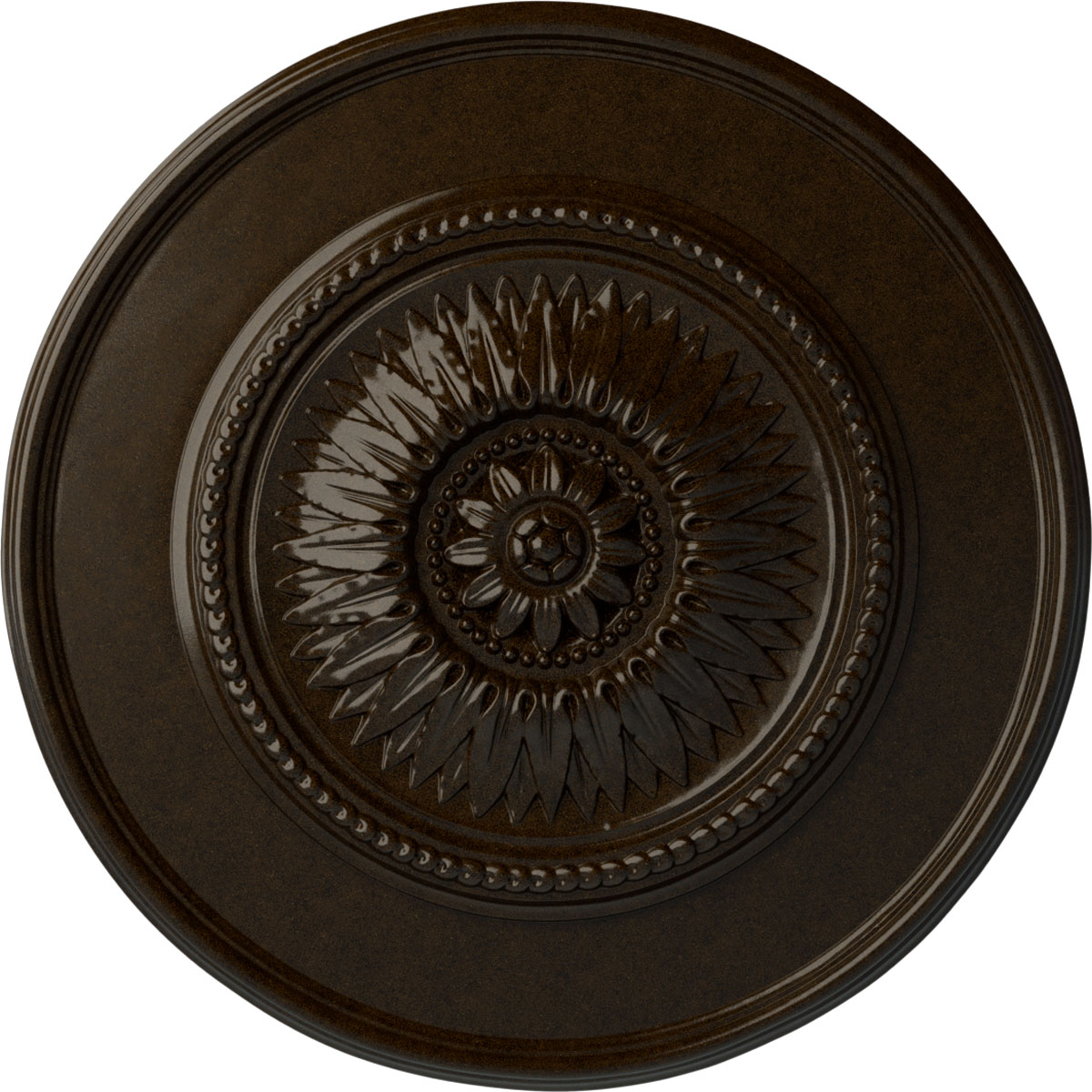 Ekena Millwork CM23FLBZS Floral 23.5-in W x 23.5-in L Painted Bronze Polyurethane Whole Ceiling Medallion