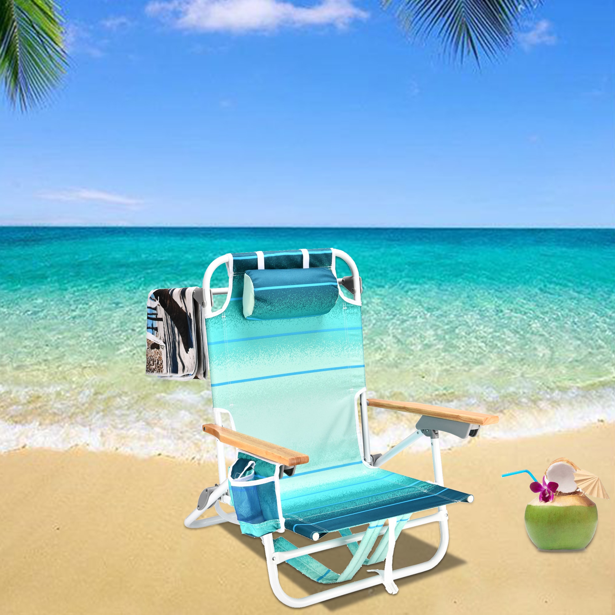 Kahomvis BEACH-QP109-203 Beach-Camping-Chairs - View #3