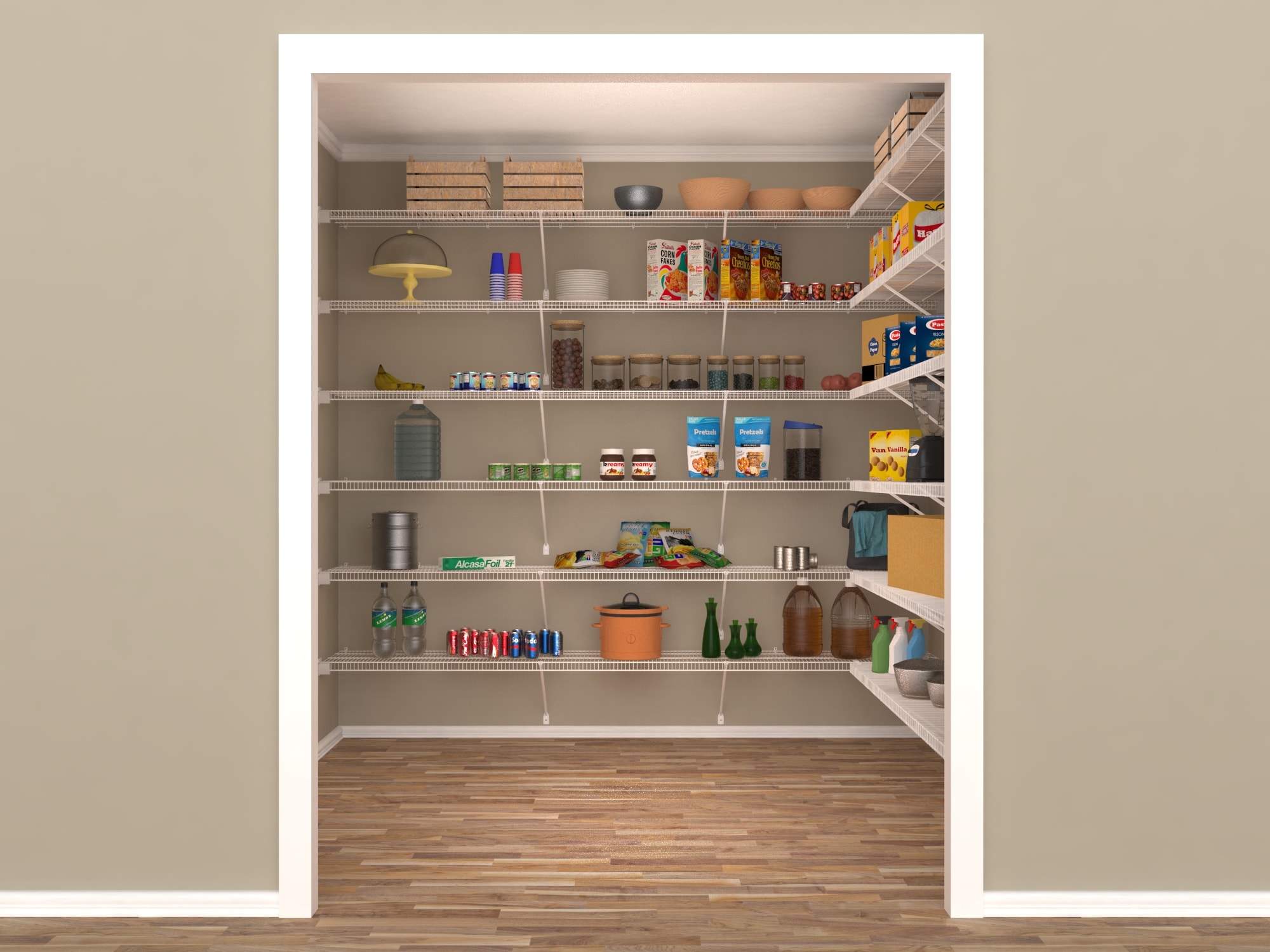 Replace Wire Pantry Shelves on a Budget - Caitlin Marie Design