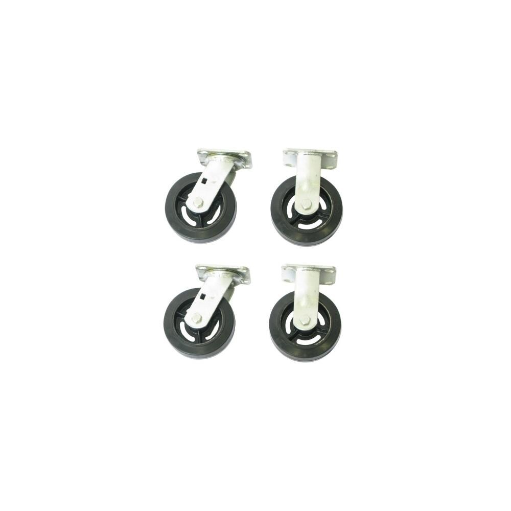 Wesco Industrial Products WSCI6759 Wesco Industrial 273612 Caster Set Mrah62- 6 x 2 Moldon Rubber