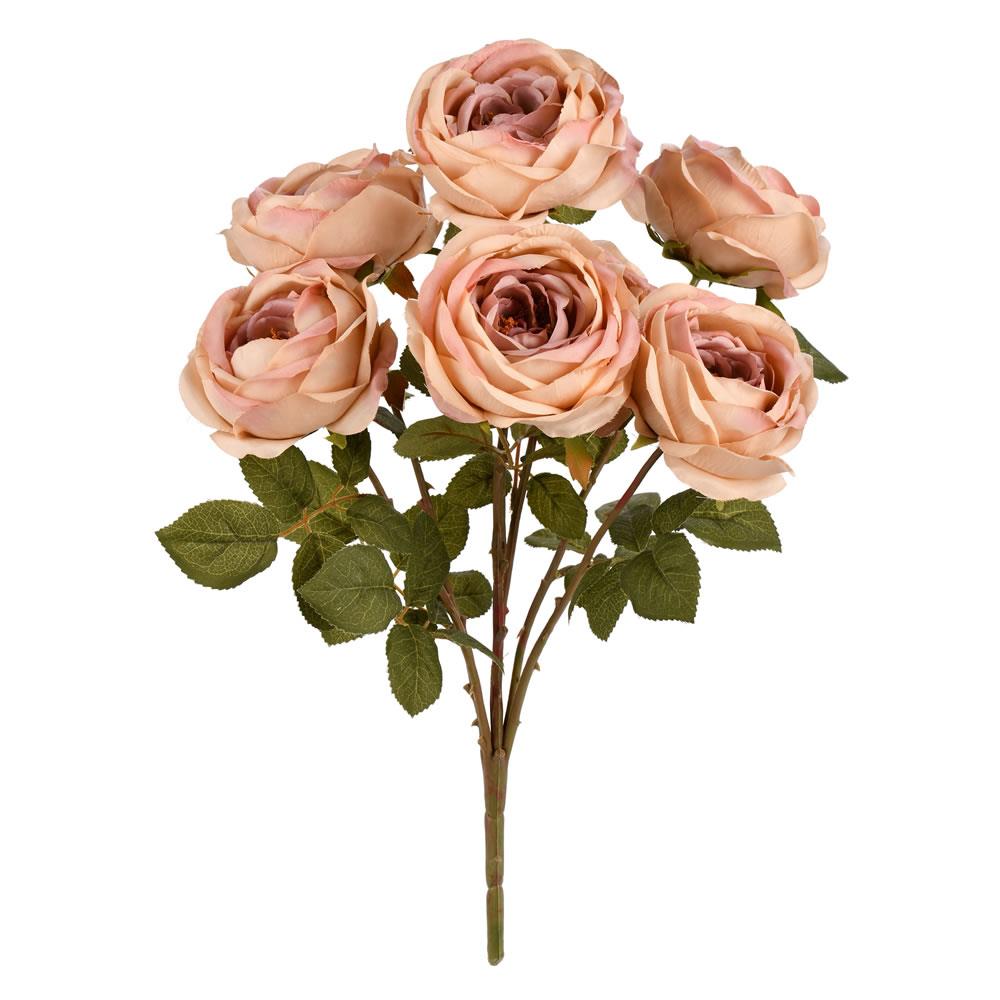 Vickerman 17.5-in Taupe Indoor Artificial Rose Artificial Flower in the ...
