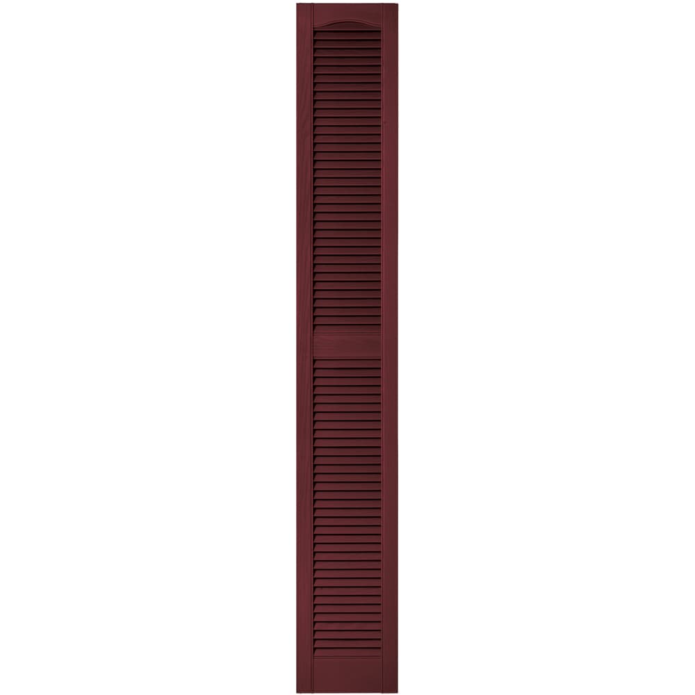 Vantage V1711279078 12-in W x 79.75-in H Wineberry Louvered Exterior Shutters ( 1 -Pack )