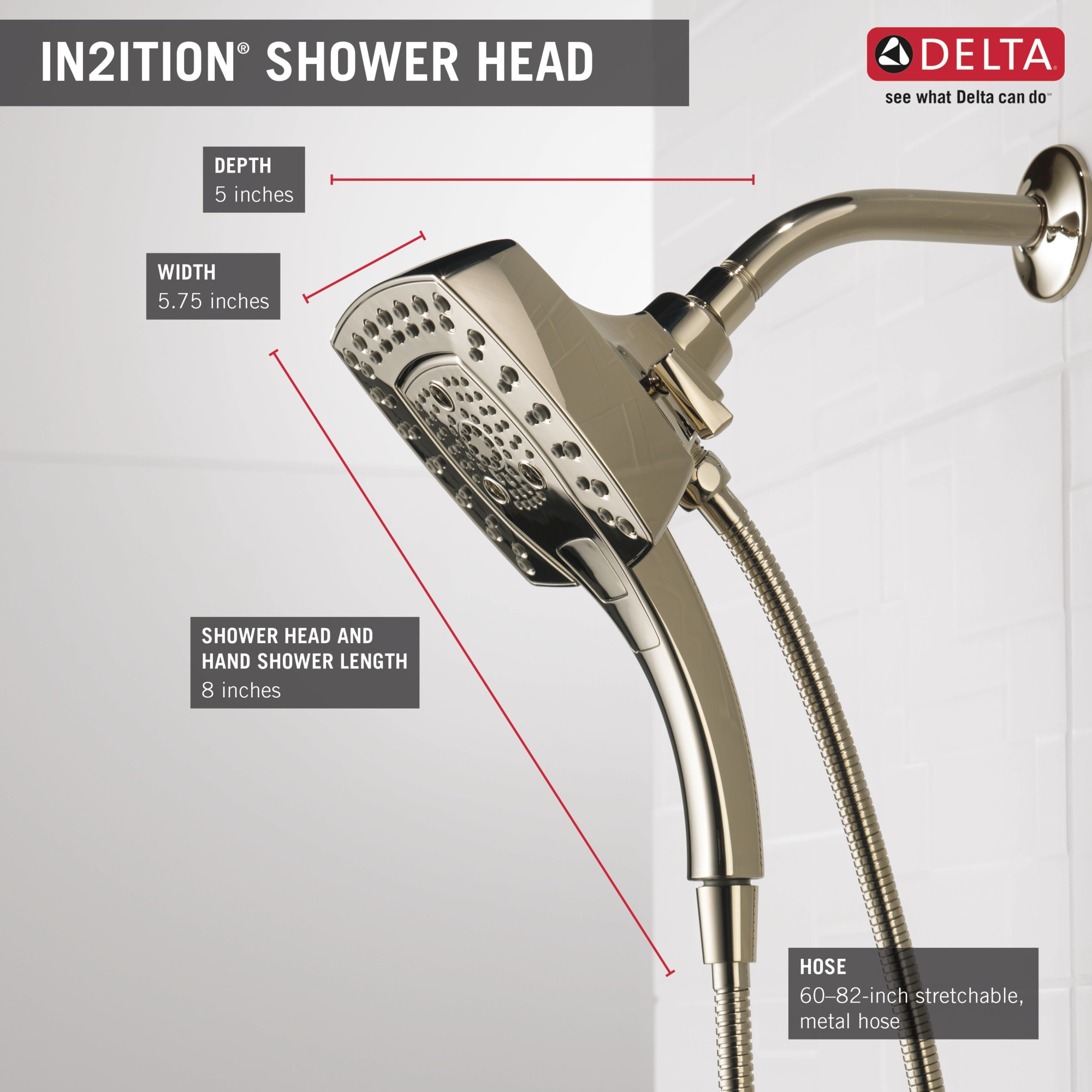 Delta 58474-PN-PR25 Fixed-Showerhead - View #5