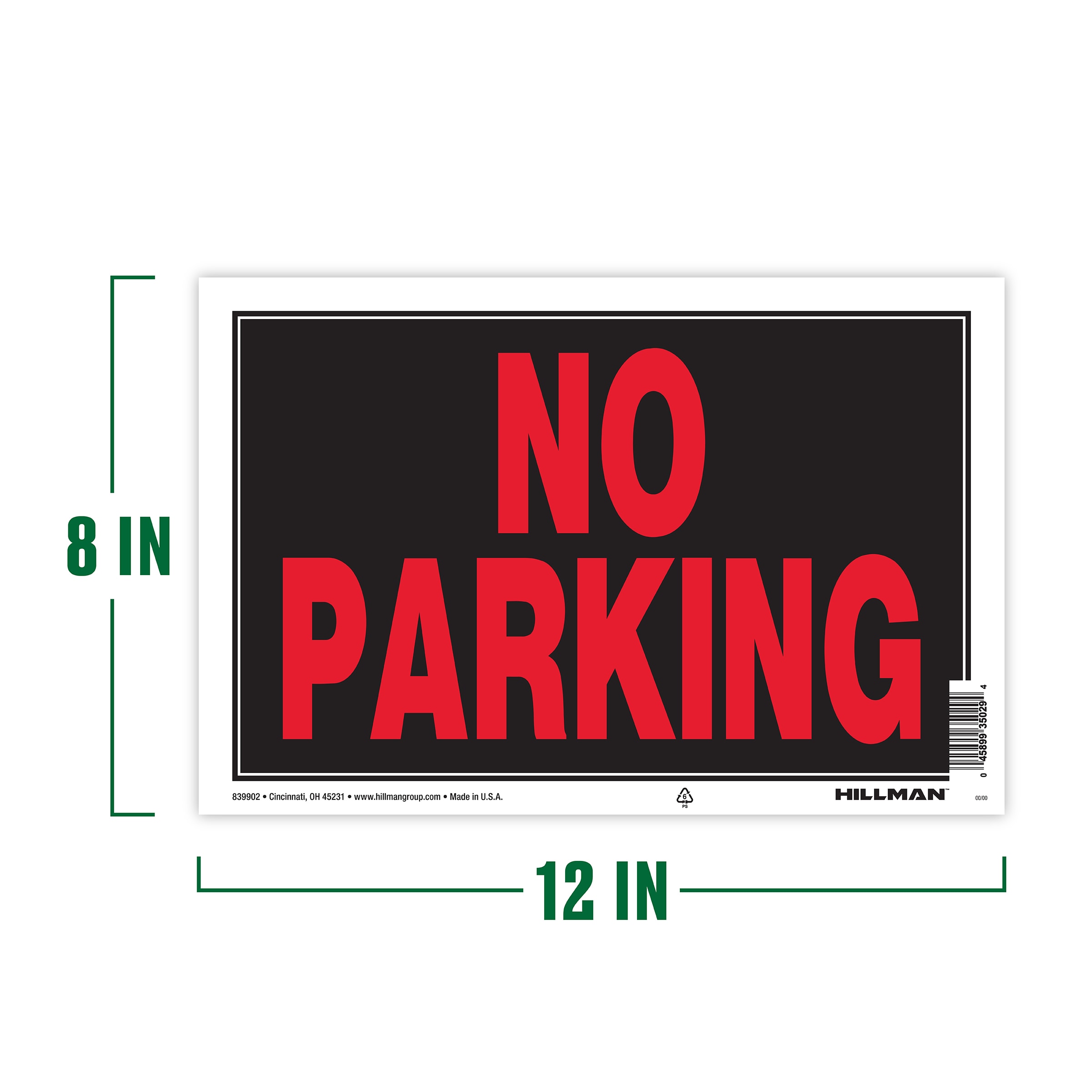 plastic parking signs logo