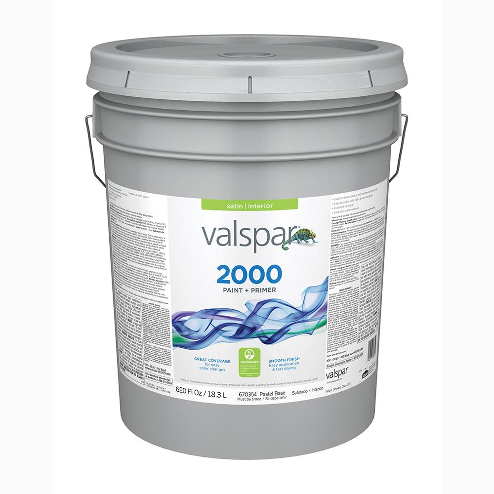 Valspar 007.0670354.008 2000 Satin Pastel Tintable Latex Interior Paint Paint + Primer ( 5-gallon )