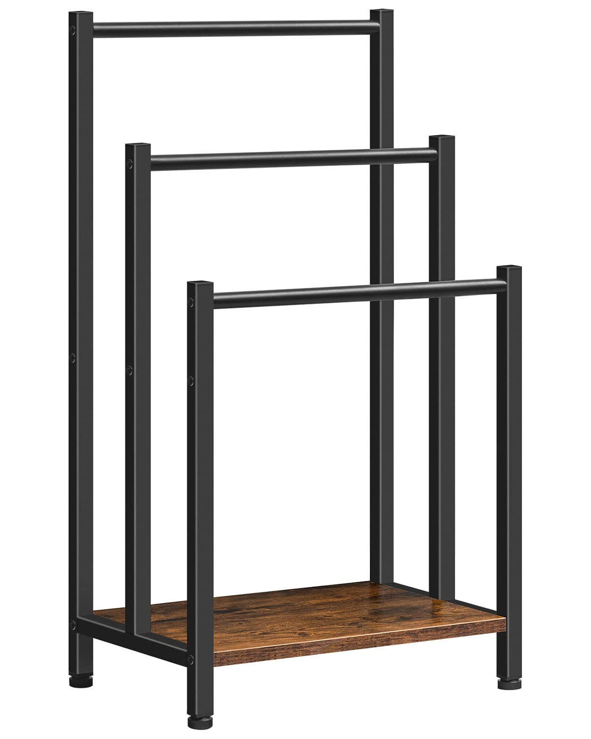 Etokfoks 3 Tier Towel Rack in Rustic Brown and Black Industrial Metal ...