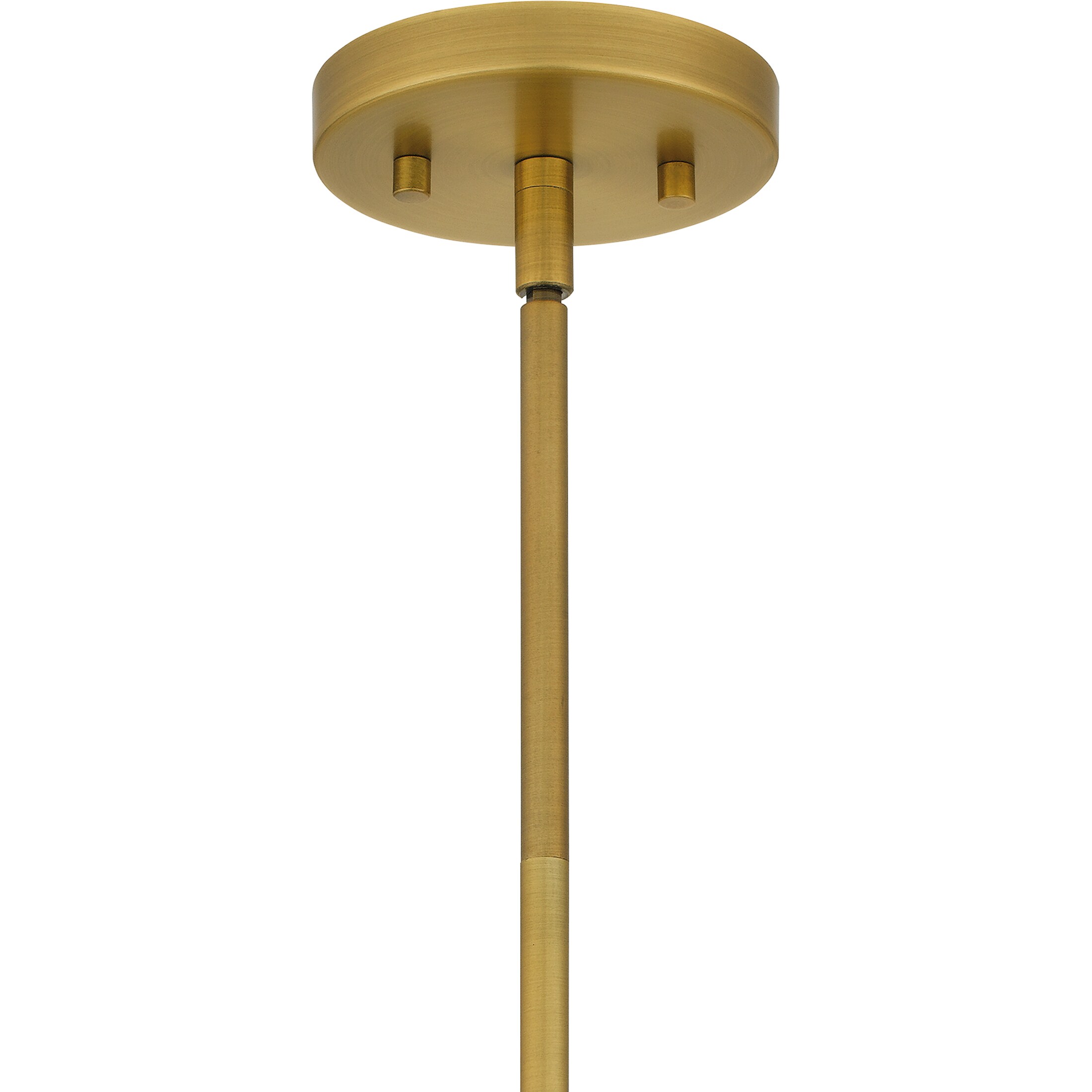 Jansen 12" Brushed Gold Pendant Light with Glass Shade