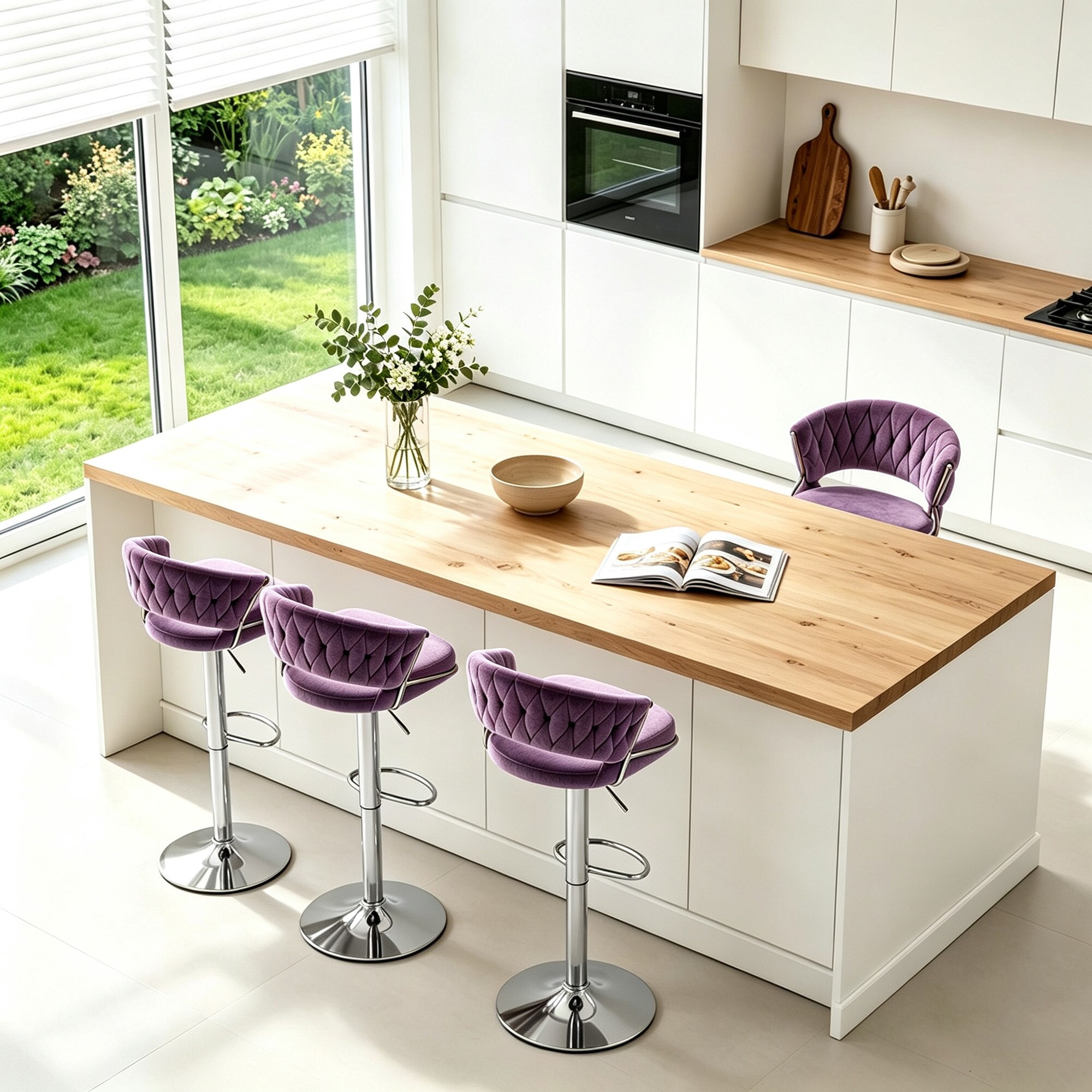 Dreamsidea LS-BA03-SI-2-PUR-4 stools - View #3