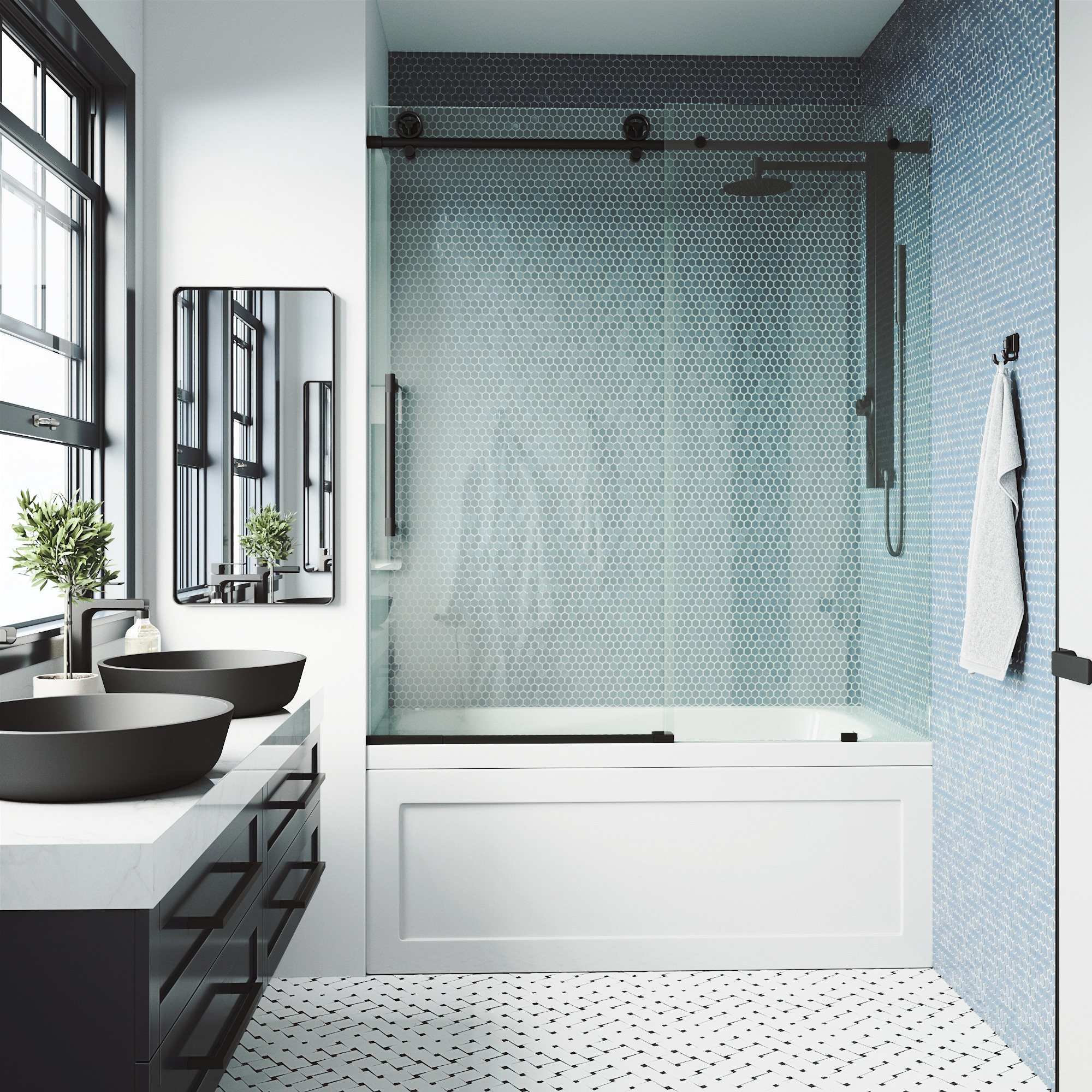 VIGO VG6044MBCL6066 Bathtub-Doors - View #2
