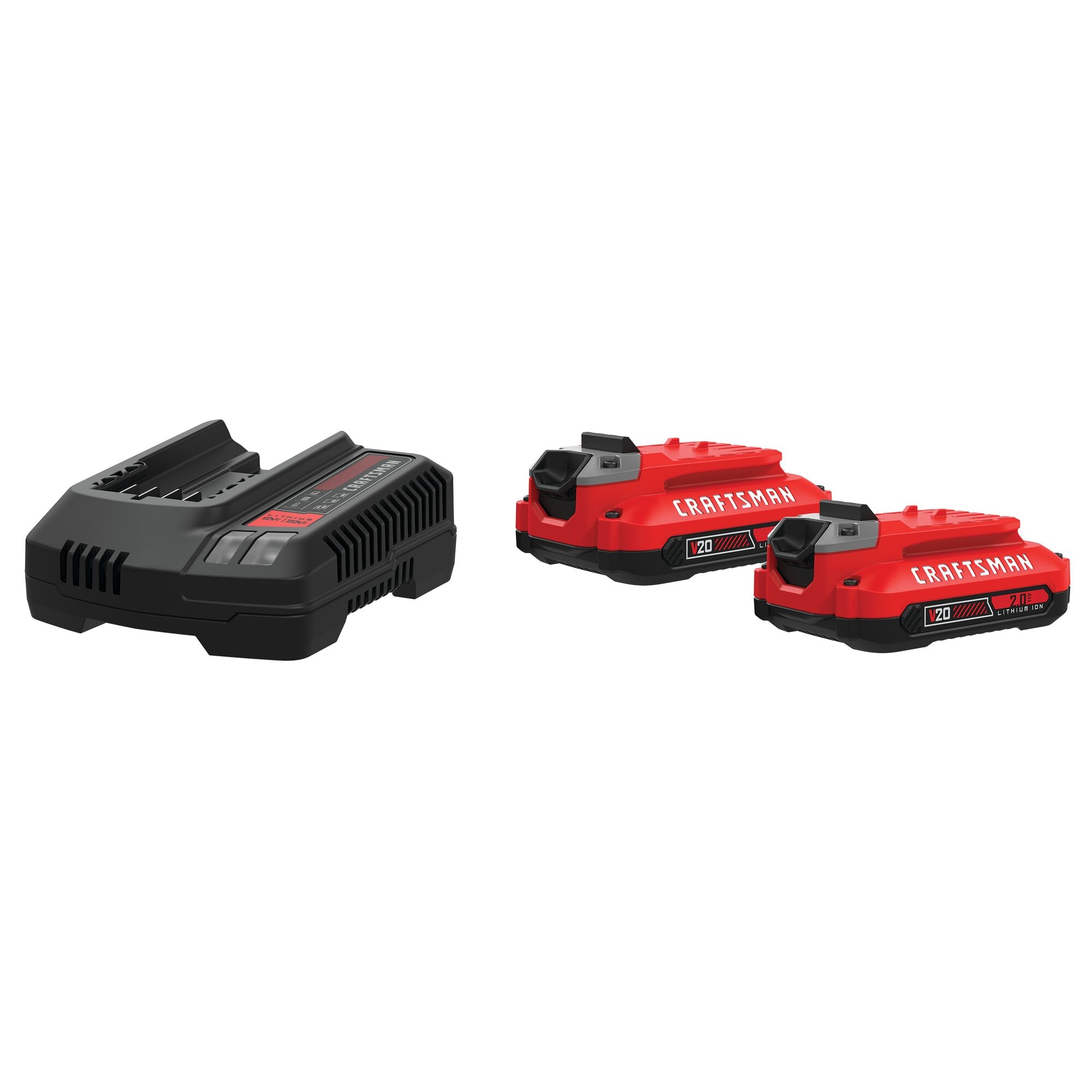 CRAFTSMAN CMCB202-2CK V20 20-Volt -Volt 2 -Pack Lithium ( 2.0 Ah 2.0 Ah Battery Kit )