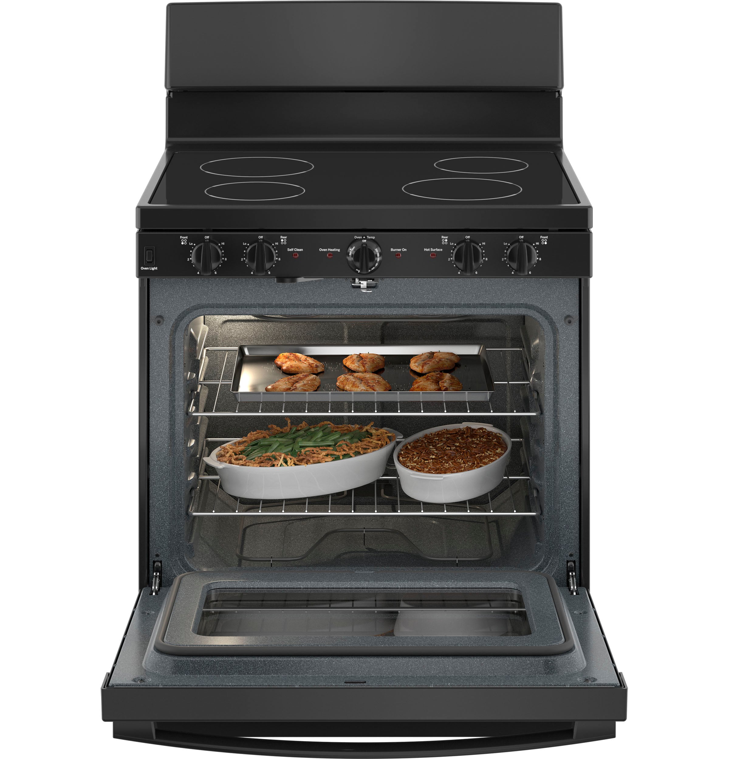 GE JB480DTBB Freestanding-Electric-Ranges - View #2
