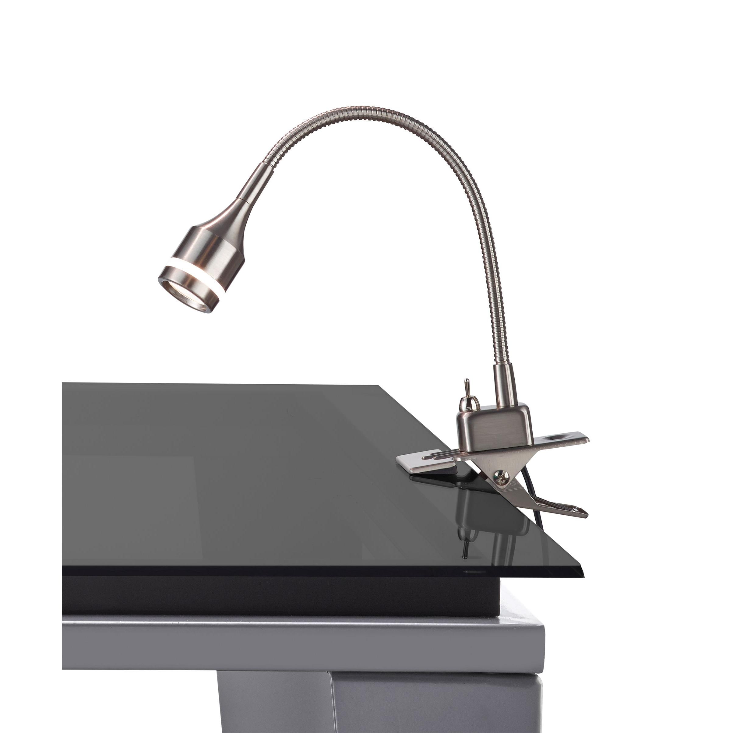 Adesso 3217-22 Prospect 14.5-in Brushed Steel Desk Lamp with Metal Shade