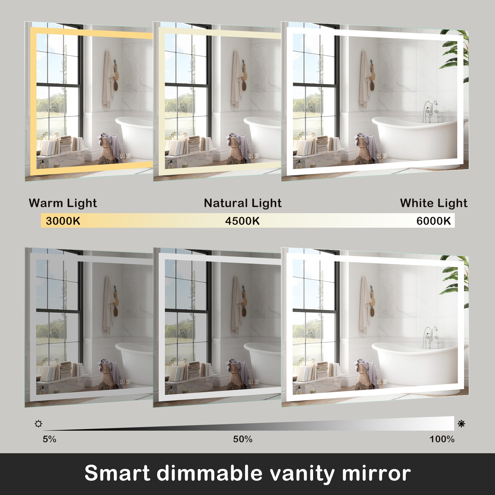 HomLux X002TZLIND Framed-Bath-Mirrors - View #7