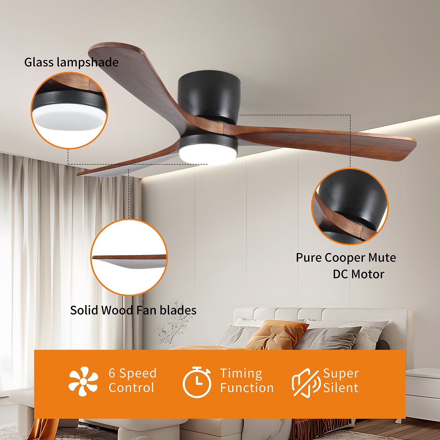 GZMR GR-W1134BRWN Ceiling-Fans - View #2