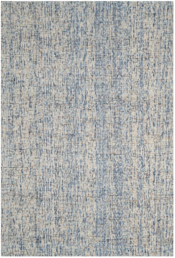 Safavieh ABT468C-5 Abstract Canvas 5 x 8 (ft) Tufted Wool Dark Blue/Rust Rectangular Indoor Abstract Farmhouse/Cottage Area rug