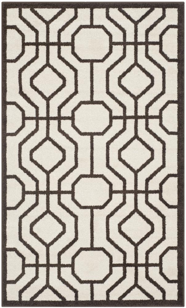 Safavieh AMT416J-3 Eva 3 x 5 (ft) Loomed Polypropylene Ivory/Brown Rectangular Indoor/Outdoor Geometric Throw rug