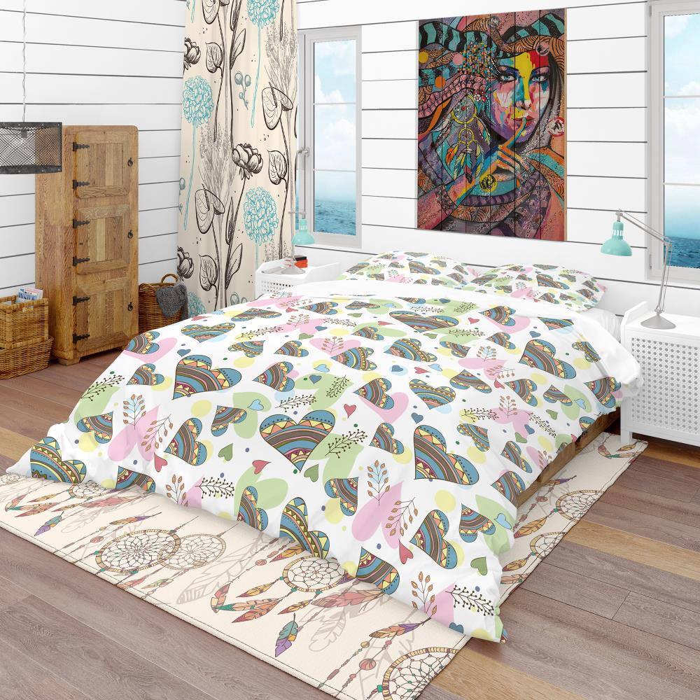 Designart BED18927-T 3 -Piece White Twin Duvet cover Set