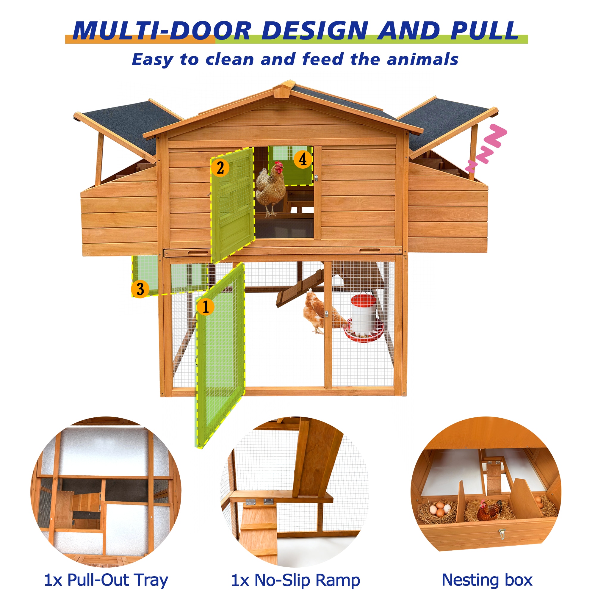 Anysun AS-TOS4MPC006-B0 Chicken-Coops-Rabbit-Hutches - View #10
