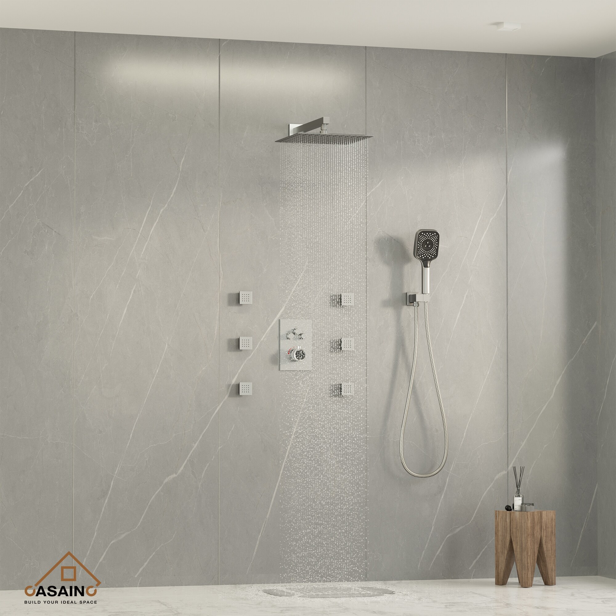 CASAINC CS6219-12BN Showerhead-Bar-Panels - View #3