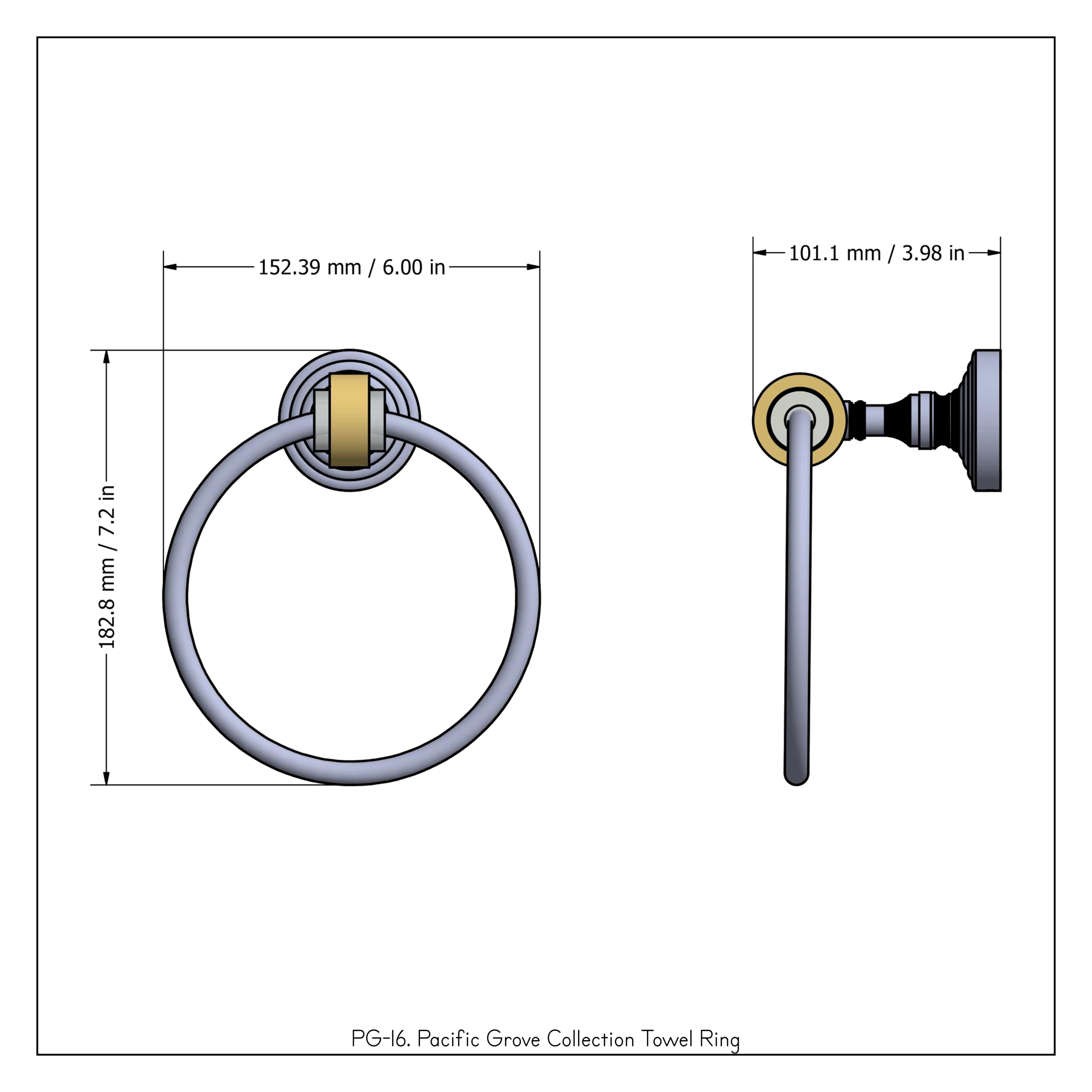Allied Brass PG-16-SBR d060355 - View #3