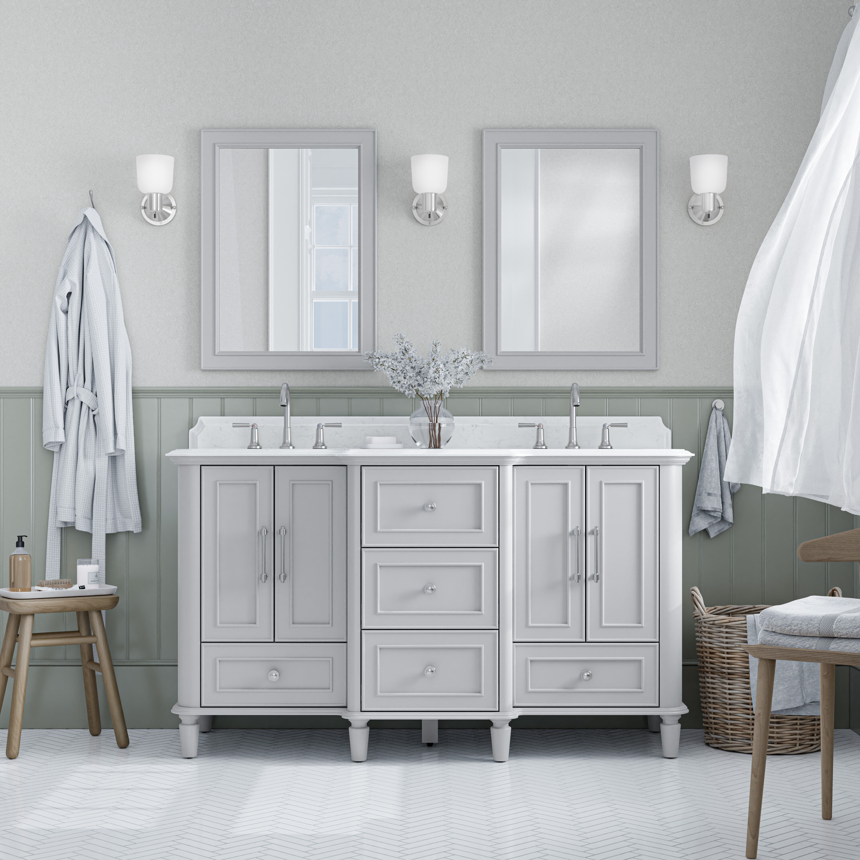 allen + roth 1005VTC-60-242-908UO Bath-Vanity-Combo - View #3