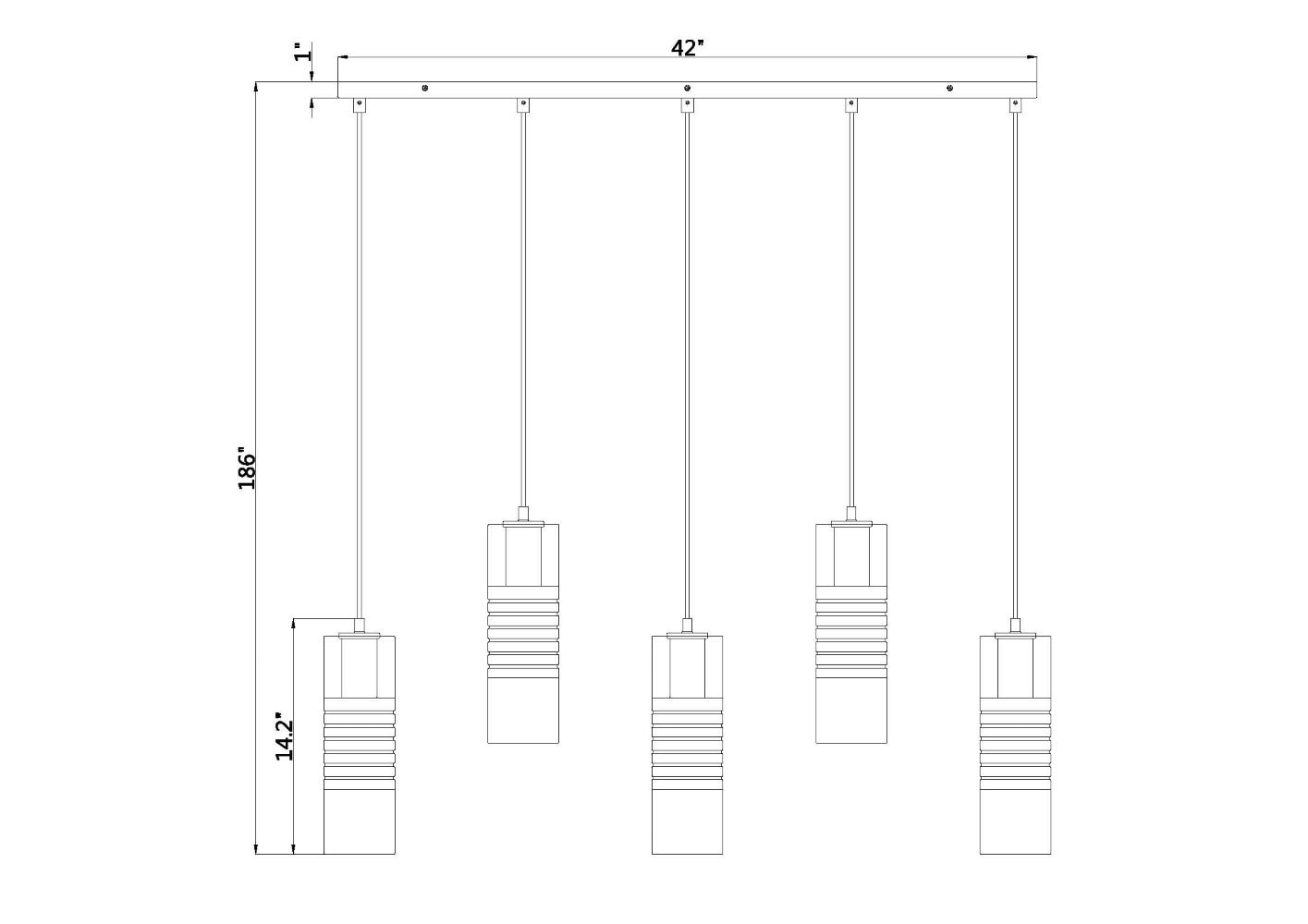 Z-Lite 824P-5L-MGLD b090015 - View #8
