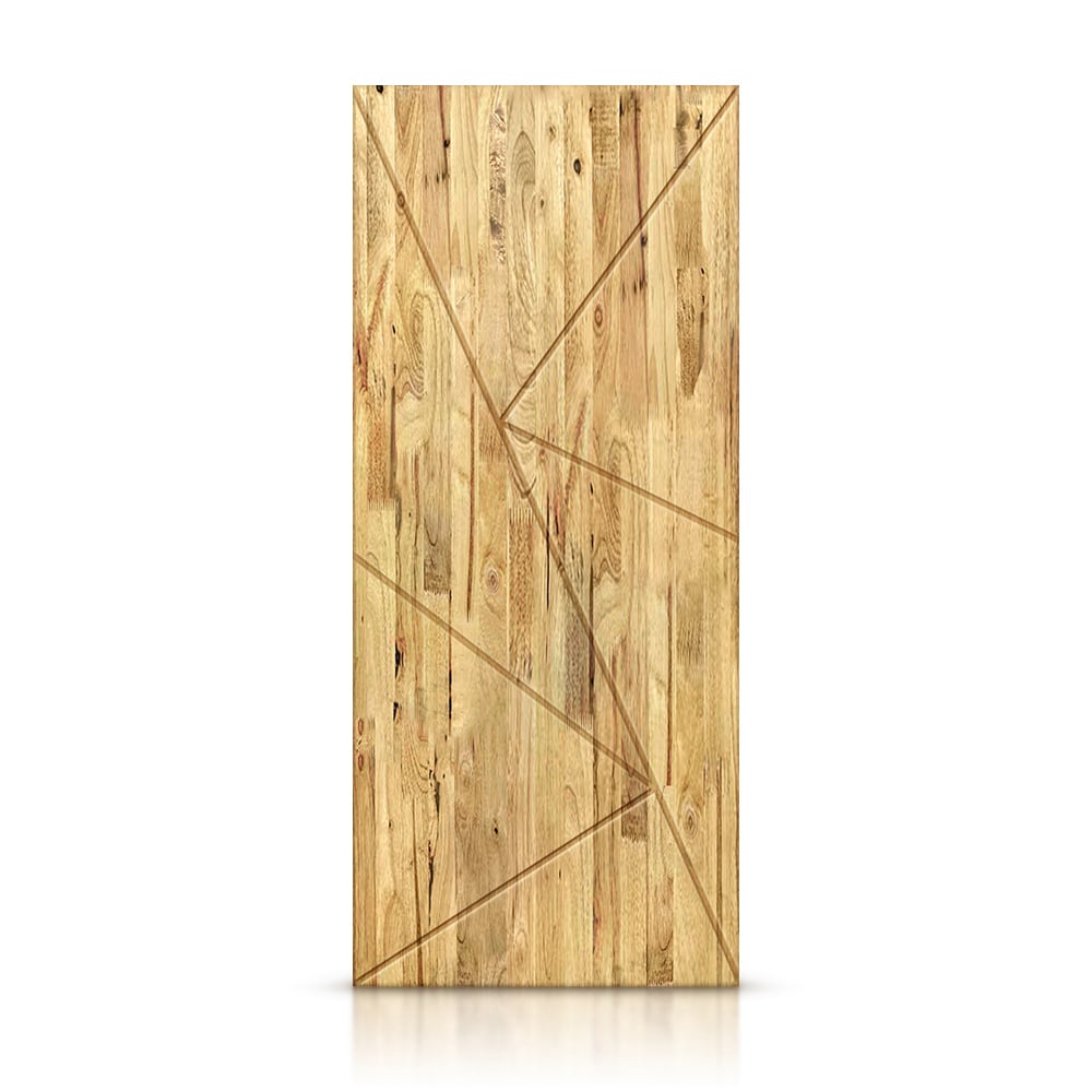 CALHOME DFJ233-96X42-S DFJ233 42-in x 96-in Weather Oak Textured Hollow core Stained Pine Wood Slab Door