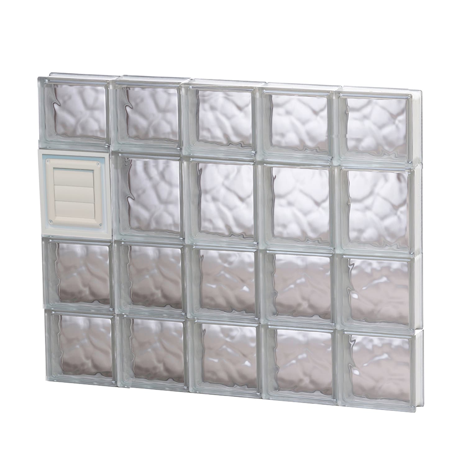 REDI2SET D3026DC Wavy Glass 28-3/4-in x 25-in Frameless Replacement Dryer vent Glass Block Window