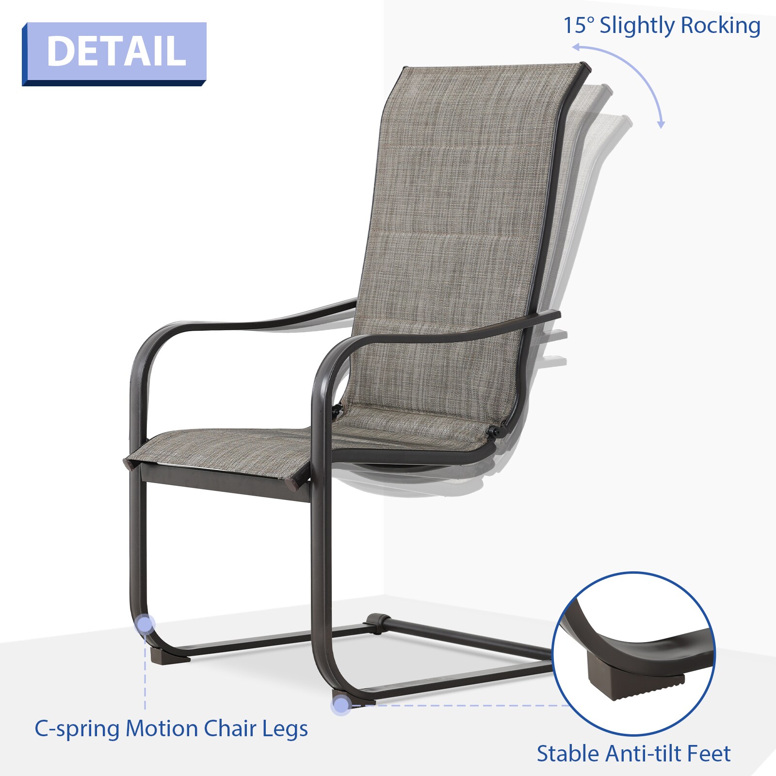 Aoodor A277-PCEKI Patio-Chairs - View #3