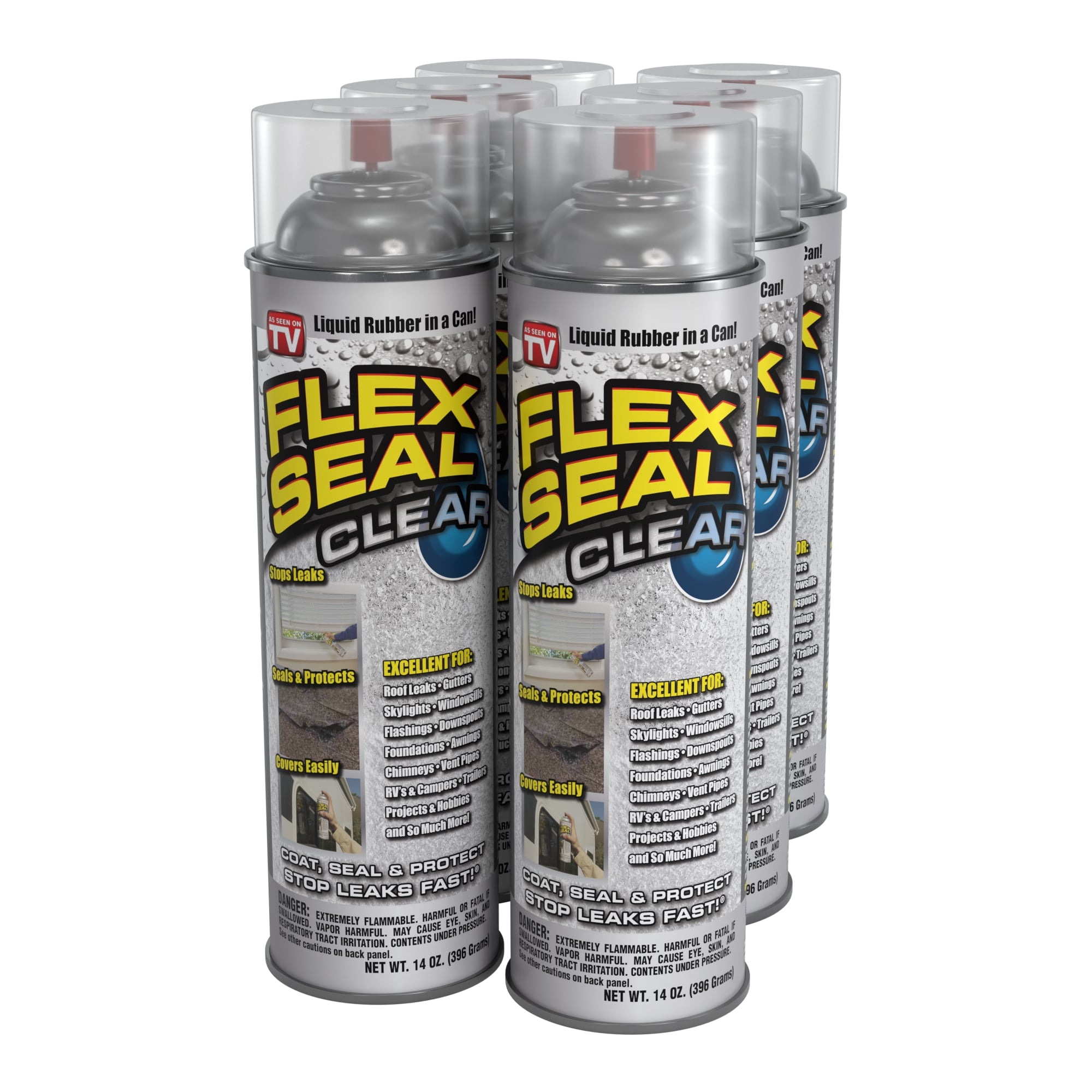 Flex Seal 14-fl oz Clear Aerosol Spray Waterproof Rubberized Coating