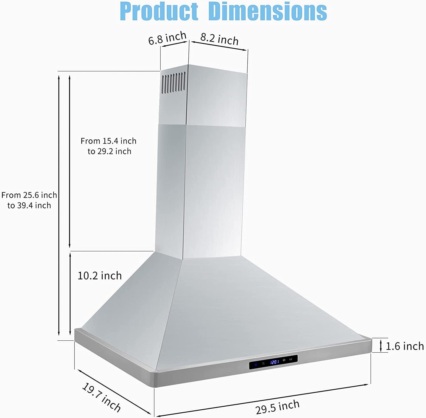 Kahomvis GEHT-DOQP-65G Wall-Mounted-Range-Hoods - View #9