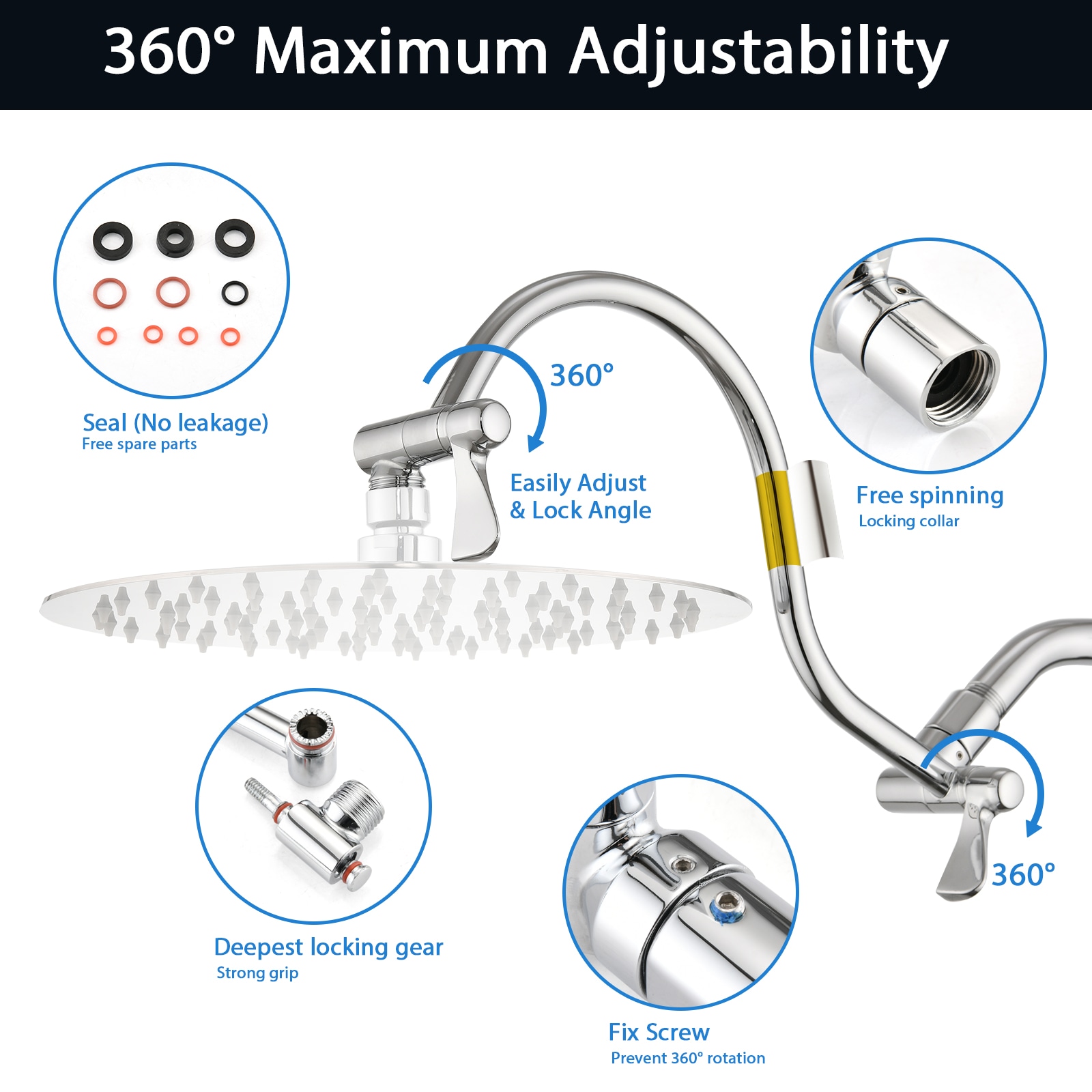 UCLIMAA UCPAUL00432BN Fixed-Showerhead - View #4