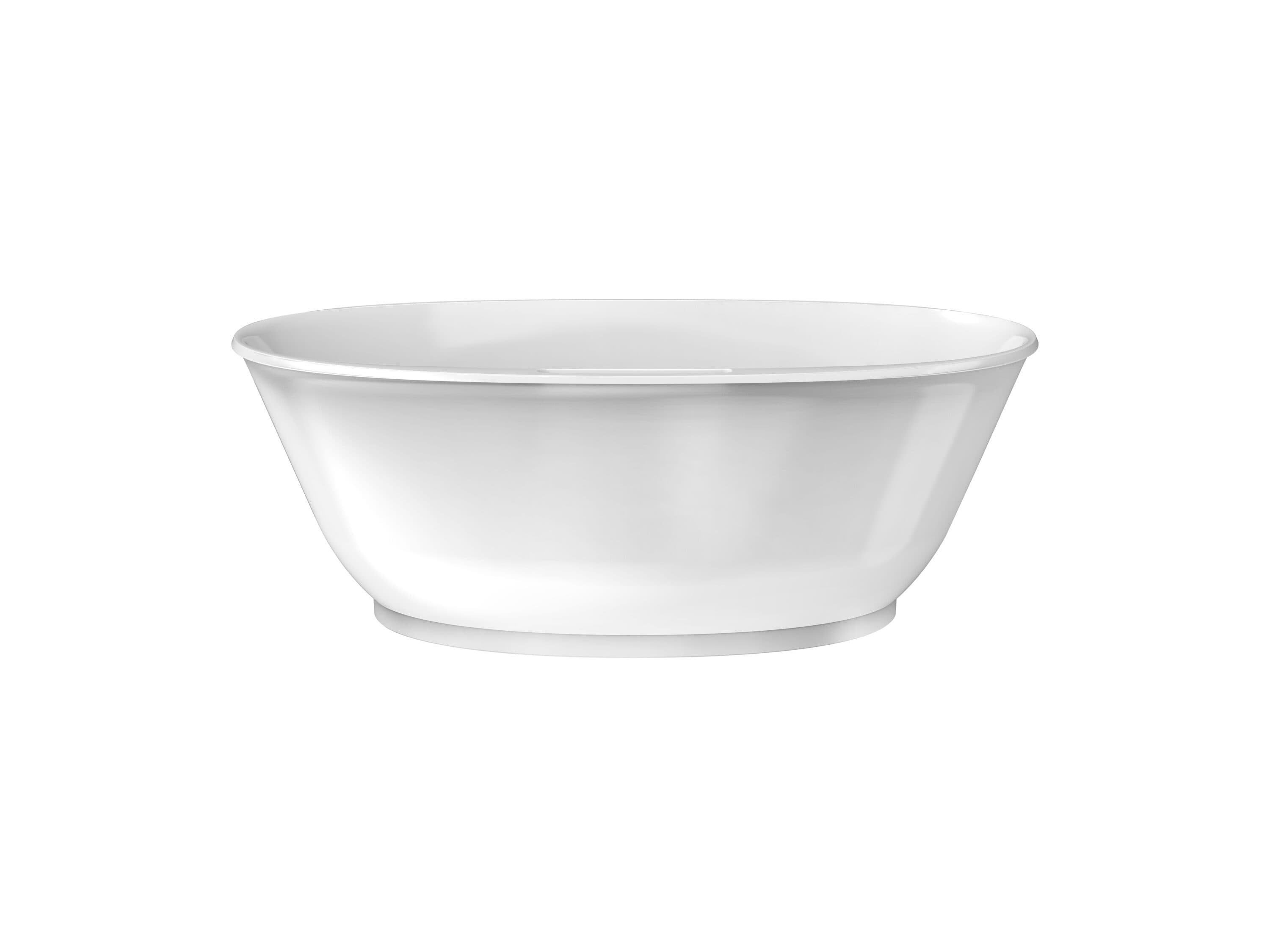 Jacuzzi KAF6534BCXXXXG 34.6 x 65 White Acrylic Oval Freestanding Soaking bathtub Drain ( Center Drain )