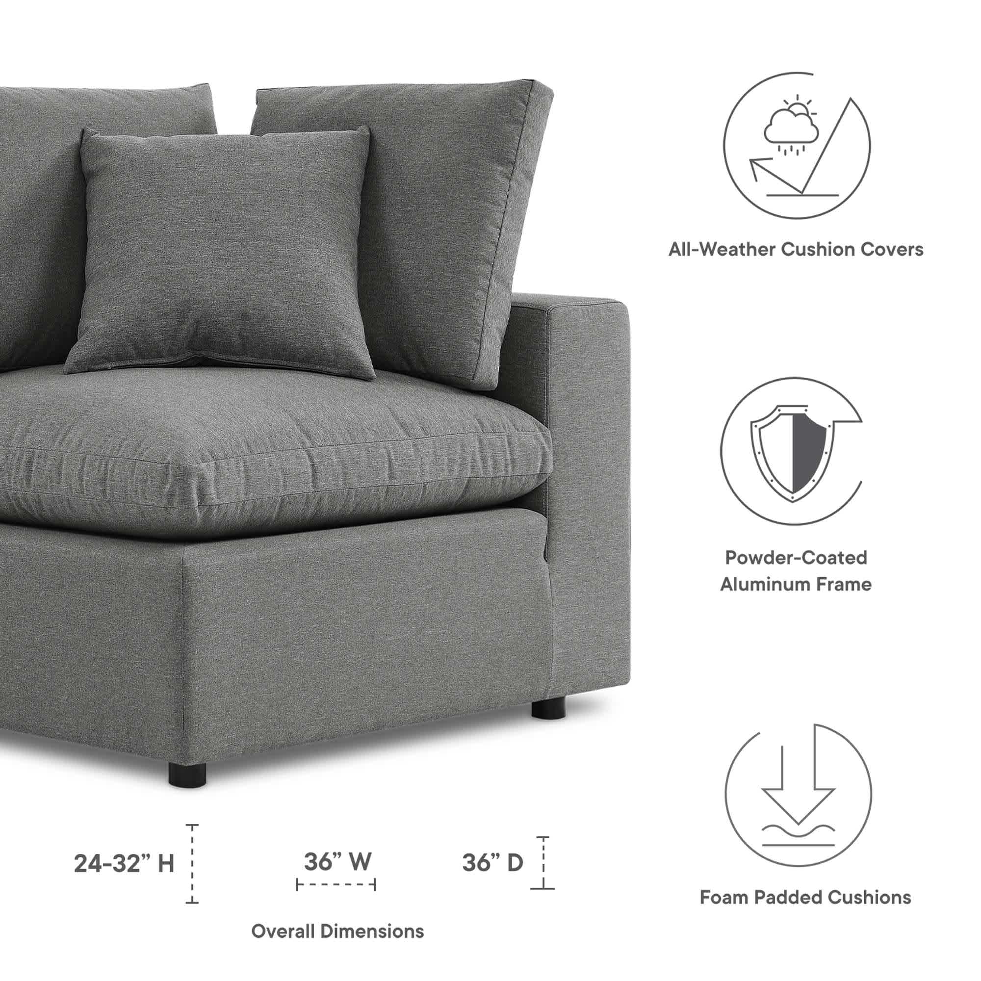 Modway EEI-4904-CHA Patio-Sofas-Daybeds - View #2