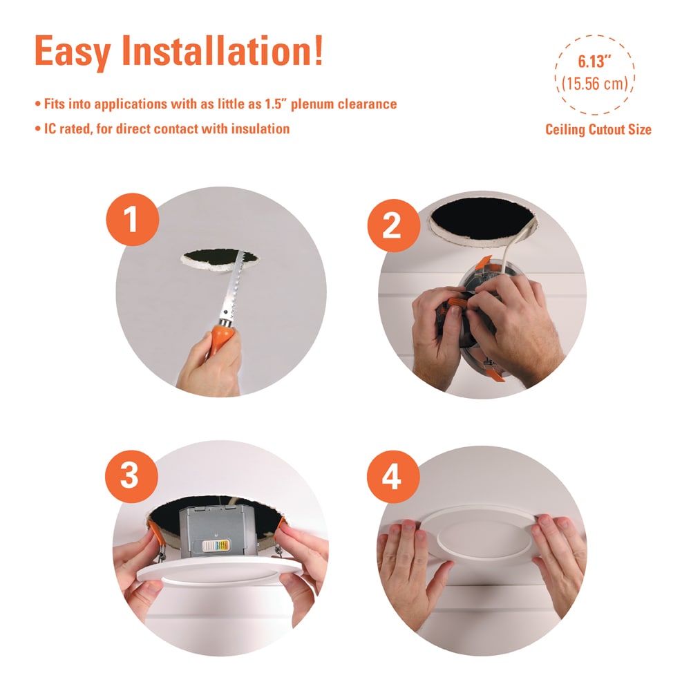 White 6-Inch Canless Recessed LED Downlight with JBOX 12-Pack