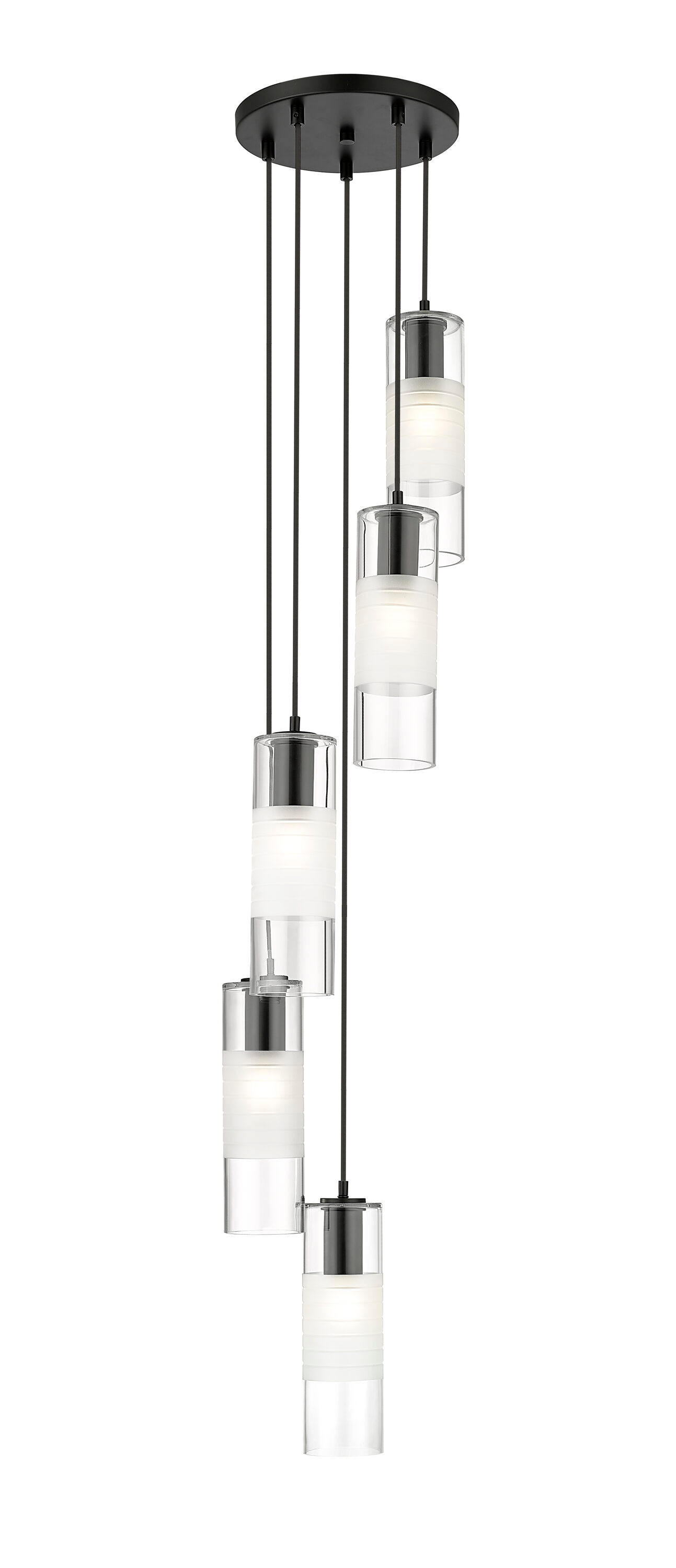 Z-Lite 824P-5R-MB Alton 5 -Light Matte Black Transitional For Use in Bedrooms, Dining Rooms, Foyers, Kitchens, Living Rooms Chandelier