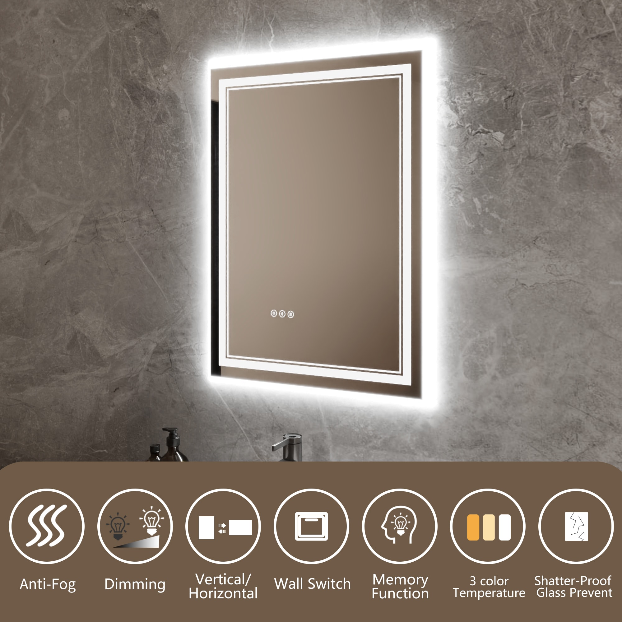 Bayfeve BFXB-12S2432-MIR Framed-Bath-Mirrors - View #8