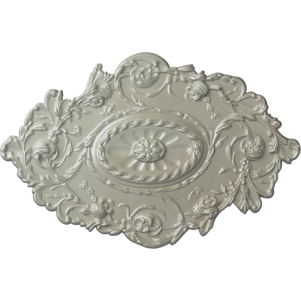 Ekena Millwork CM30SGFCS Strasbourg 20-in W x 30.5-in L Painted Flash Copper Polyurethane Whole Ceiling Medallion