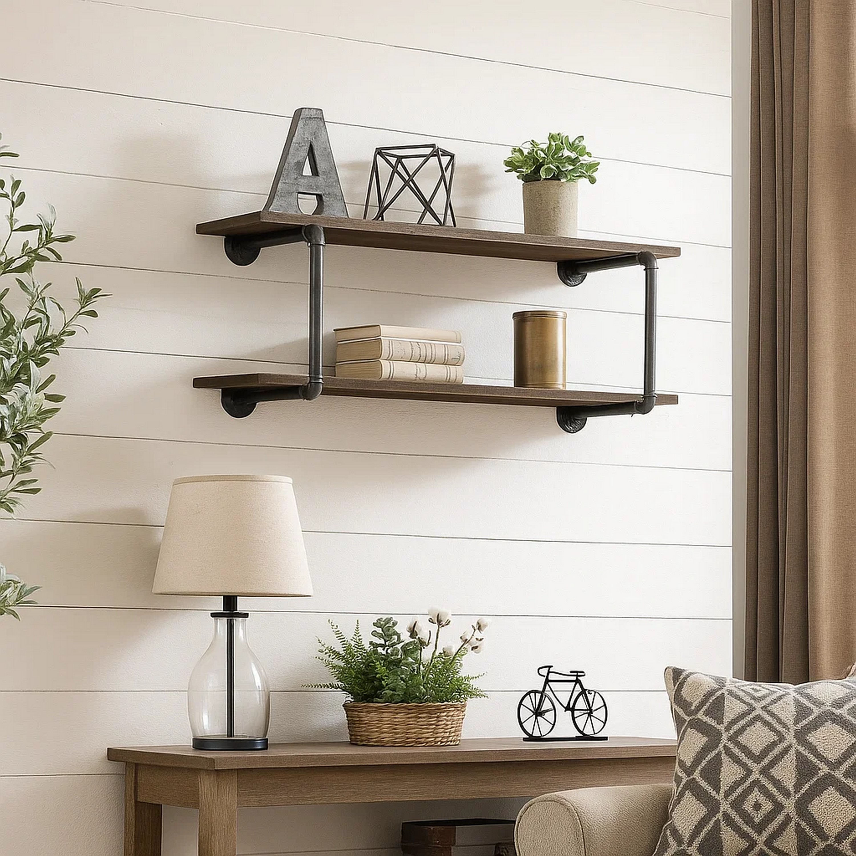 Benzara BM250382 Wall-Mounted-Shelving - View #6