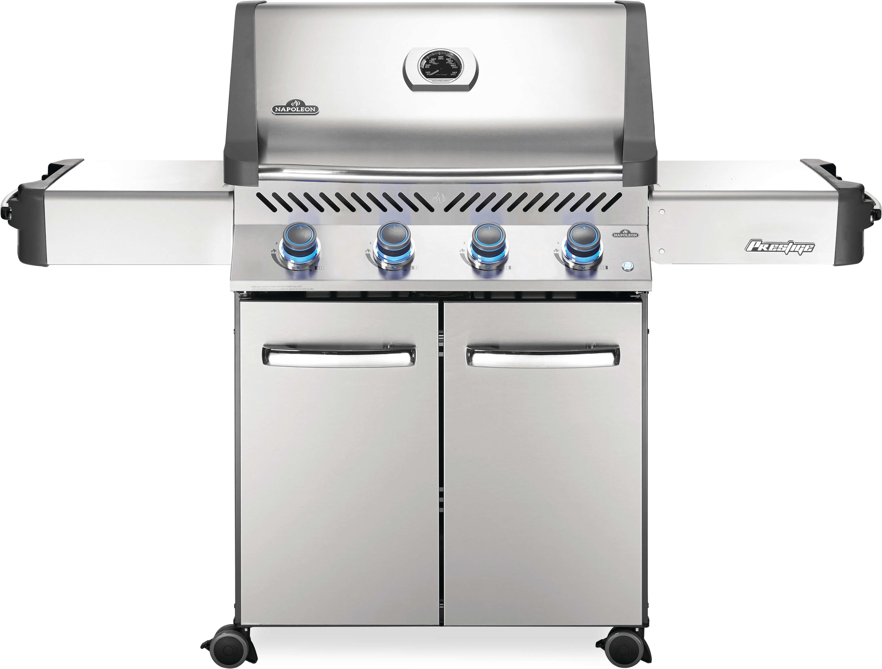 fiets knoop Beperking NAPOLEON Prestige Stainless Steel 4-Burner Liquid Propane Gas Grill in the  Gas Grills department at Lowes.com