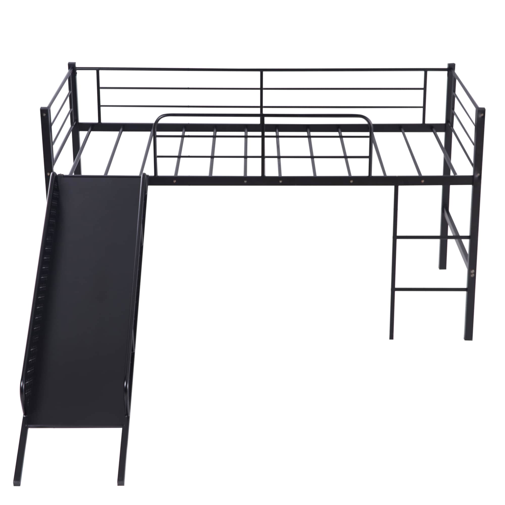 CASAINC LY-WF196818AAB Loft bed Black Twin Loft Bunk Bed