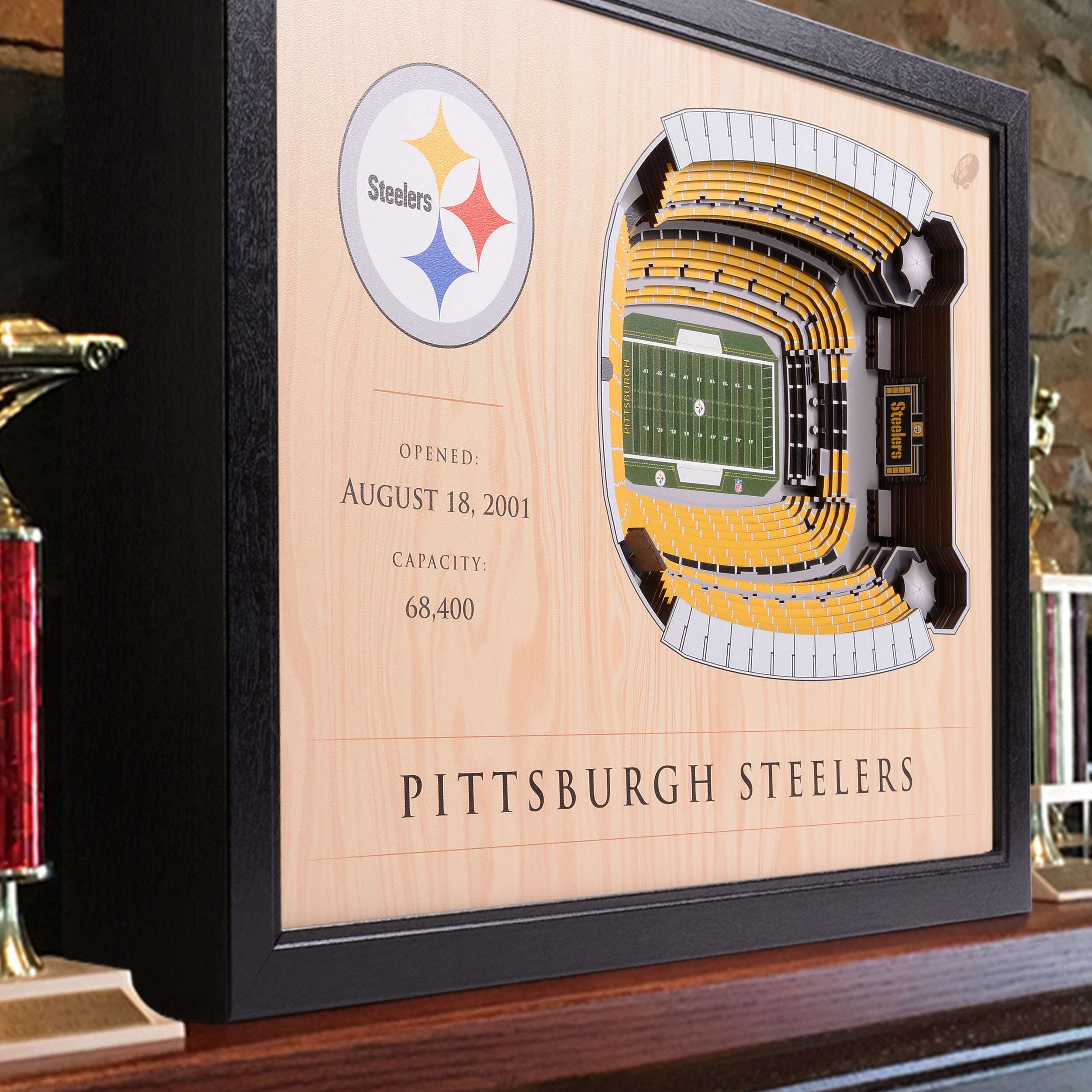 Officially Licensed NFL Pittsburgh Steelers StadiumView 3D Wall Art