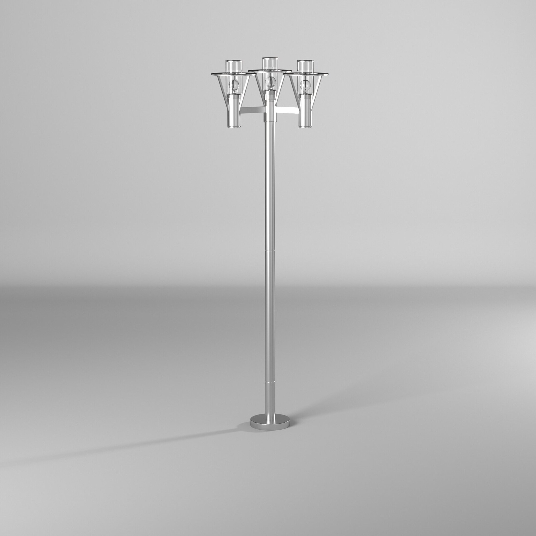 Belfast Modern Stainless Steel 86.75" Outdoor Lamp with Clear Glass