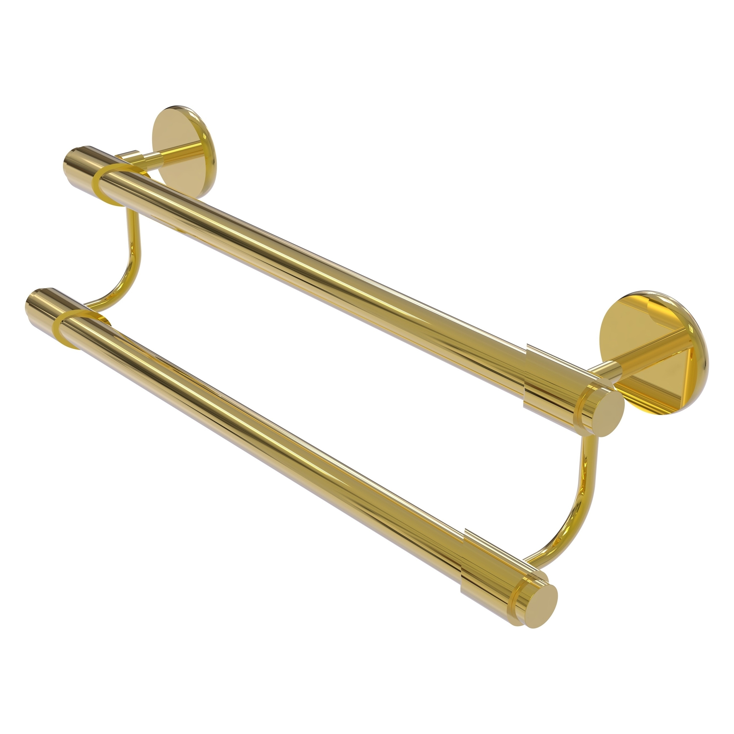 Allied Brass TR-72/18-PB Tribecca 18-in double Polished Brass Wall mount Double Towel Bar