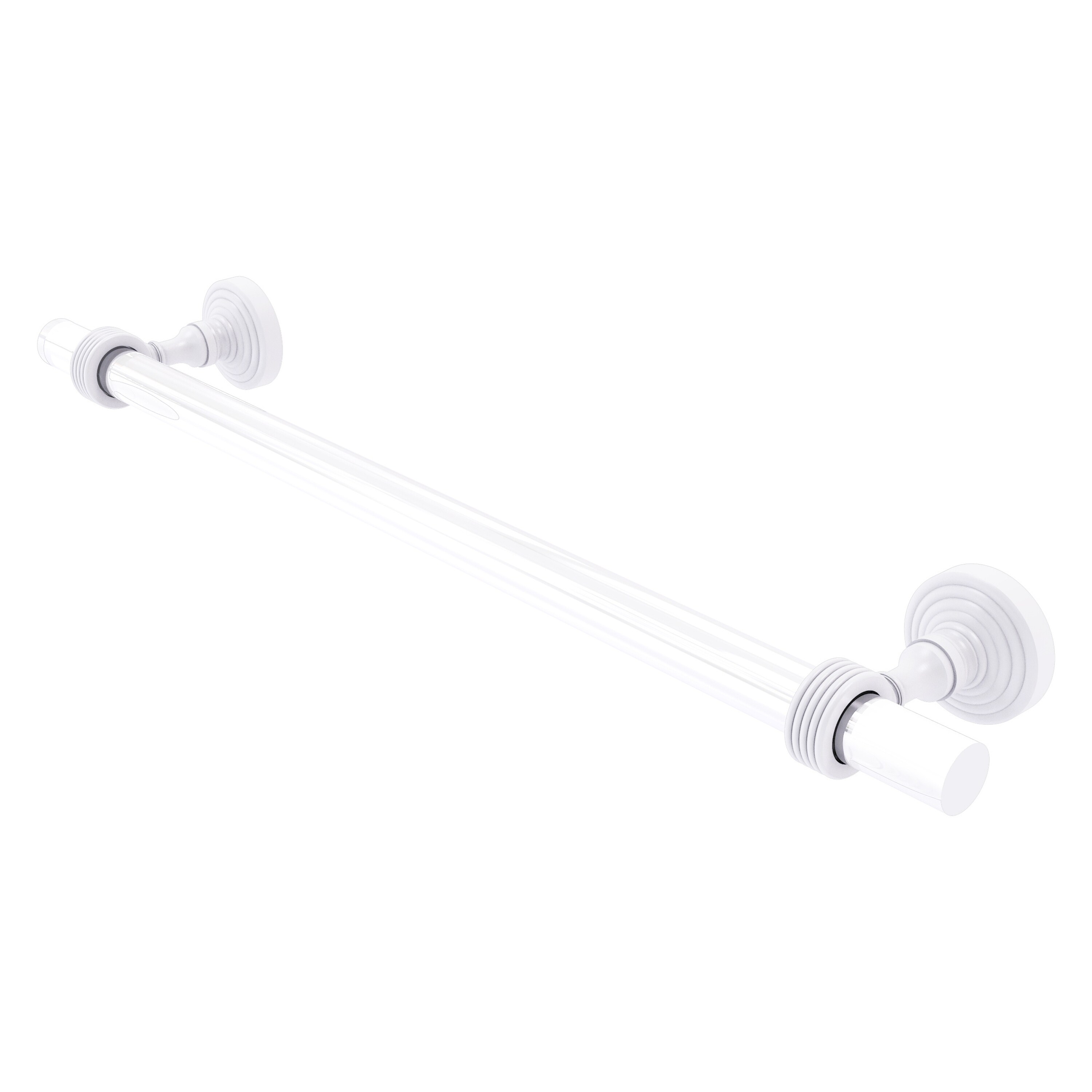 Allied Brass PG-41G-18-WHM Pacific Grove 18-in Matte White Wall mount Single Towel Bar