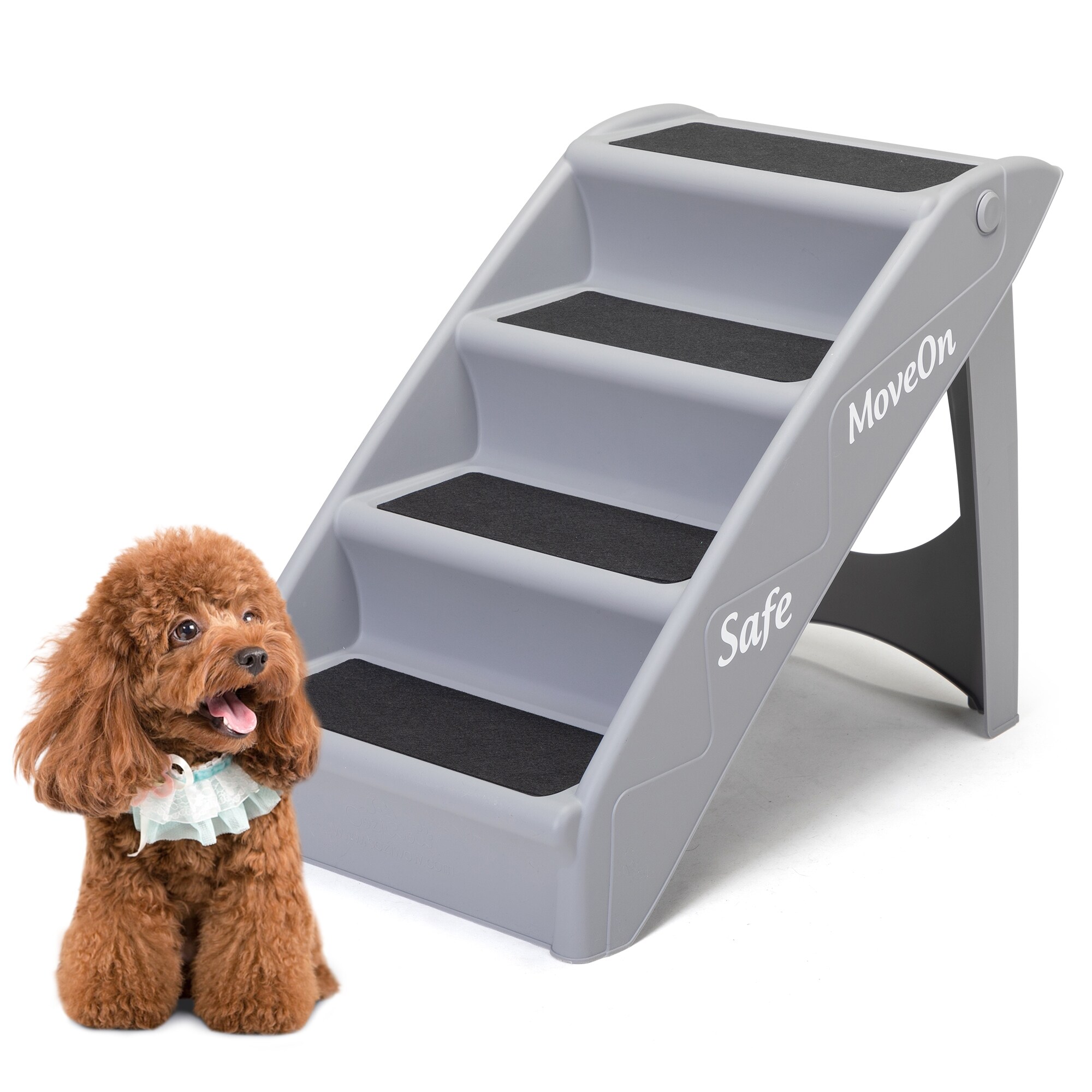 Coziwow Foldable Gray Plastic Dog Cat Steps CW12U0590 L02 at Lowes