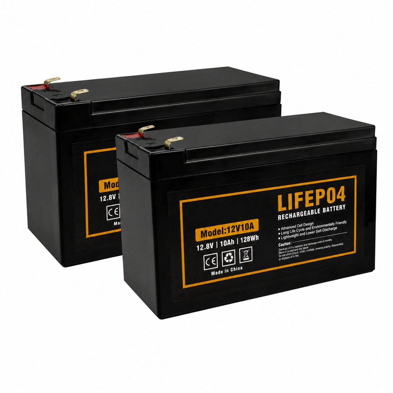 Adrinfly 12 Volt 10 Amp Hour LiFePO4 Deep Cycle power cell 2 Pack with Built In 10 Amp BMS for Solar Wind Power Scooters Lighting Power Wheels #LAD0819D347