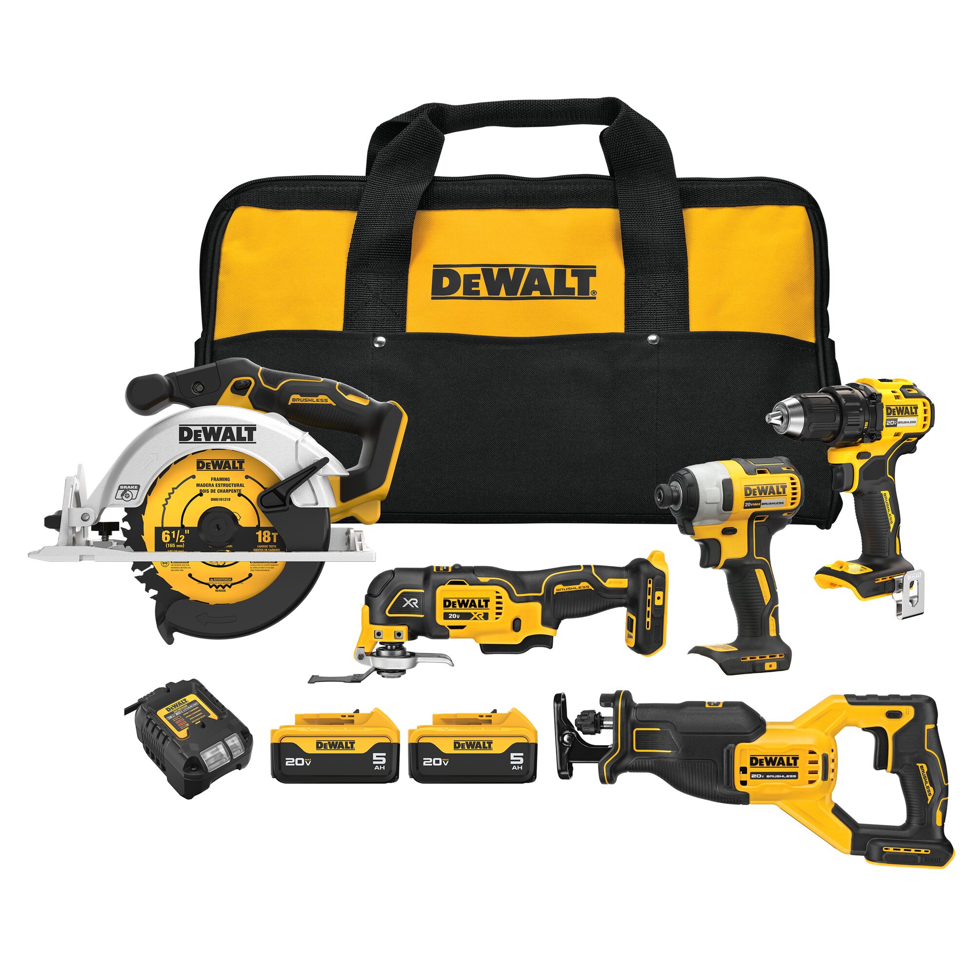 DEWALT 20V MAX 5-TOOL COMBO KIT