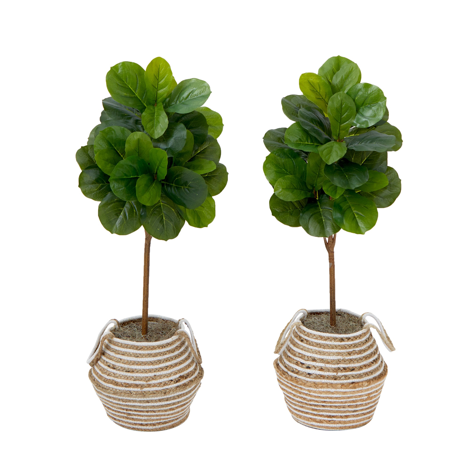Nearly Natural T4452-S2 42-in Green Indoor Floor Fiddle Leaf Artificial tree